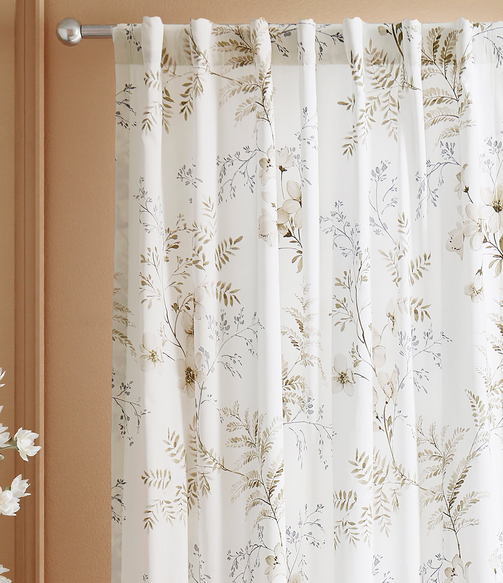 Ted Baker London Interlude Floral Woven Backtab Lined Curtain Panel Pair, Set of 2