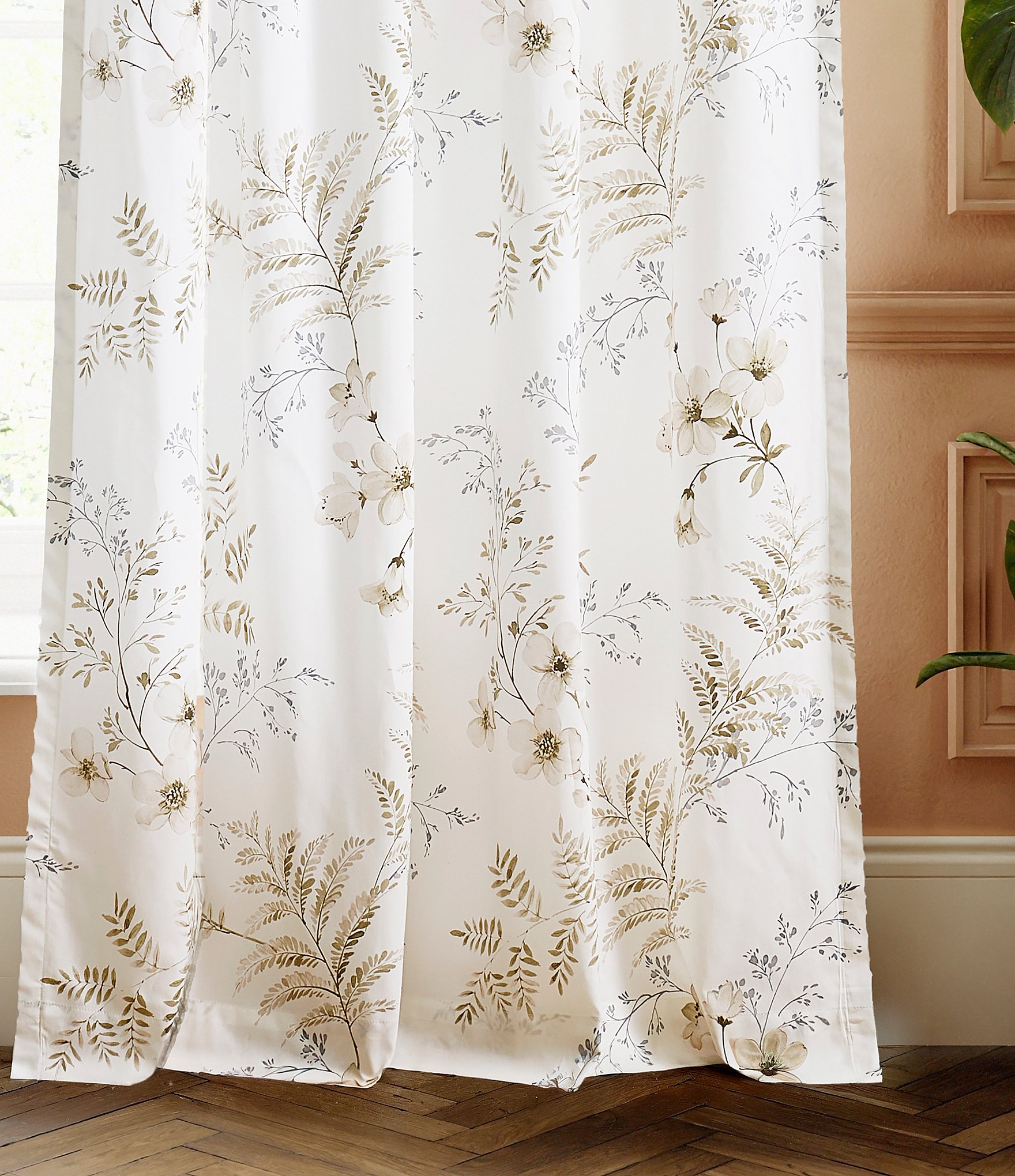 Ted Baker London Interlude Floral Woven Backtab Lined Curtain Panel Pair, Set of 2