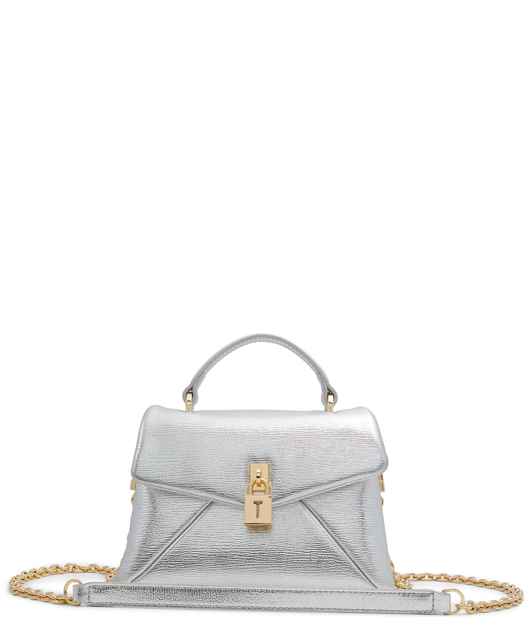 Ted Baker London Poppy Top Handle Metallic Leather Satchel Bag | Dillard's