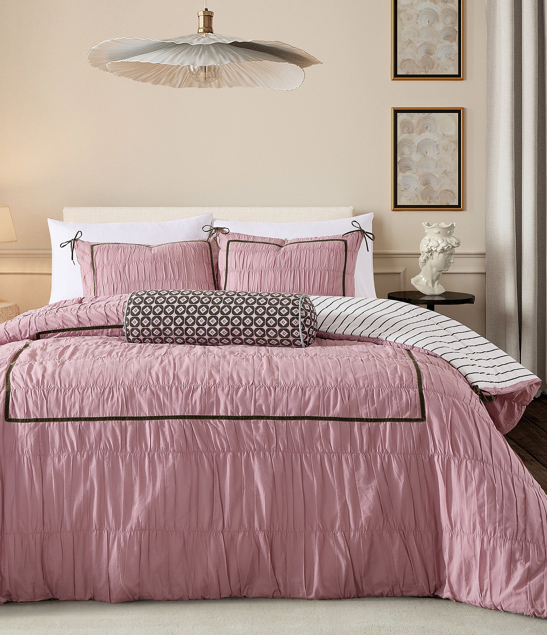 Ted Baker London Ruched Hotel Reversible Comforter Mini Set