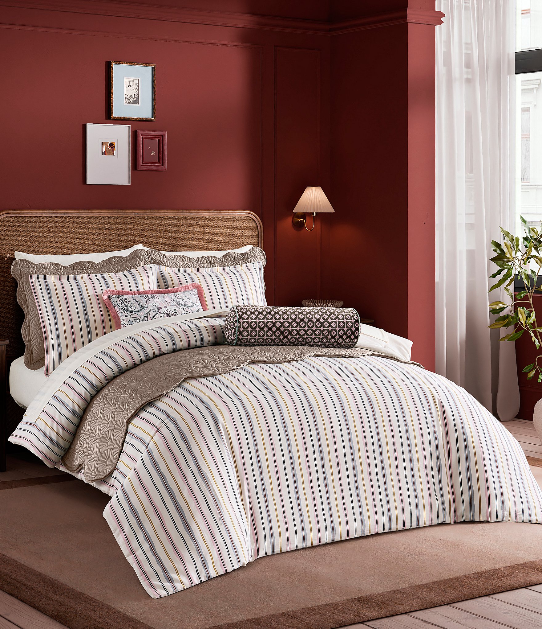 Ted Baker London Scallop Stripe Mini Comforter Set
