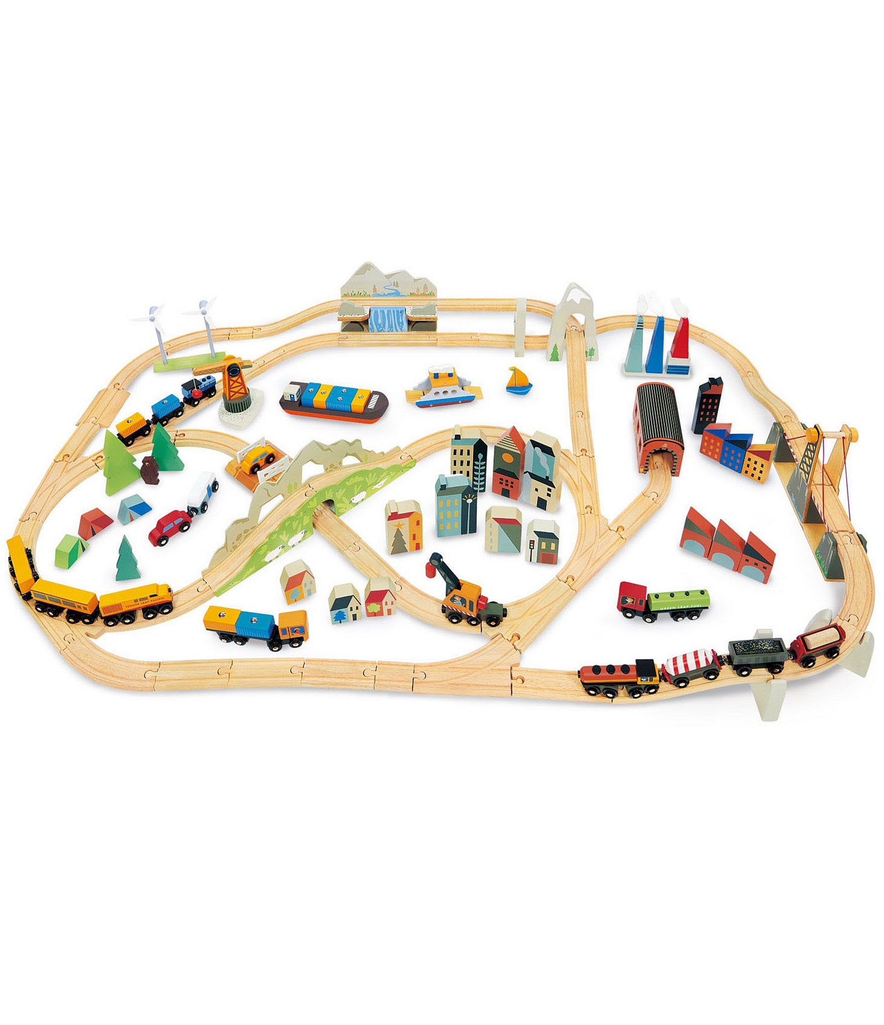 Tender Leaf Toys Mountain View Train Set