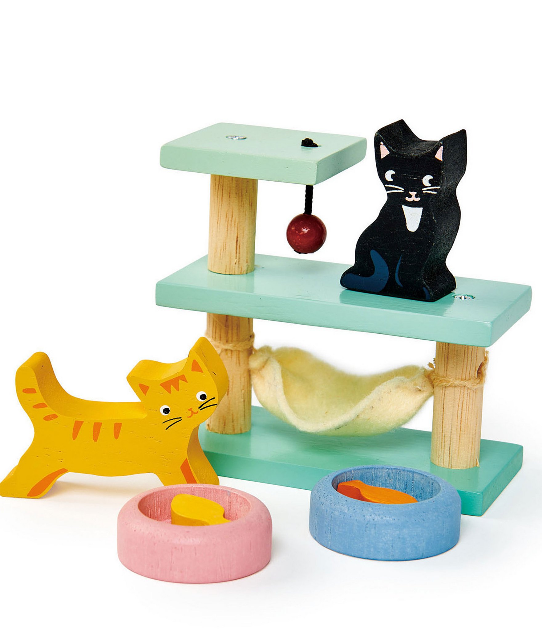 wooden toy cat