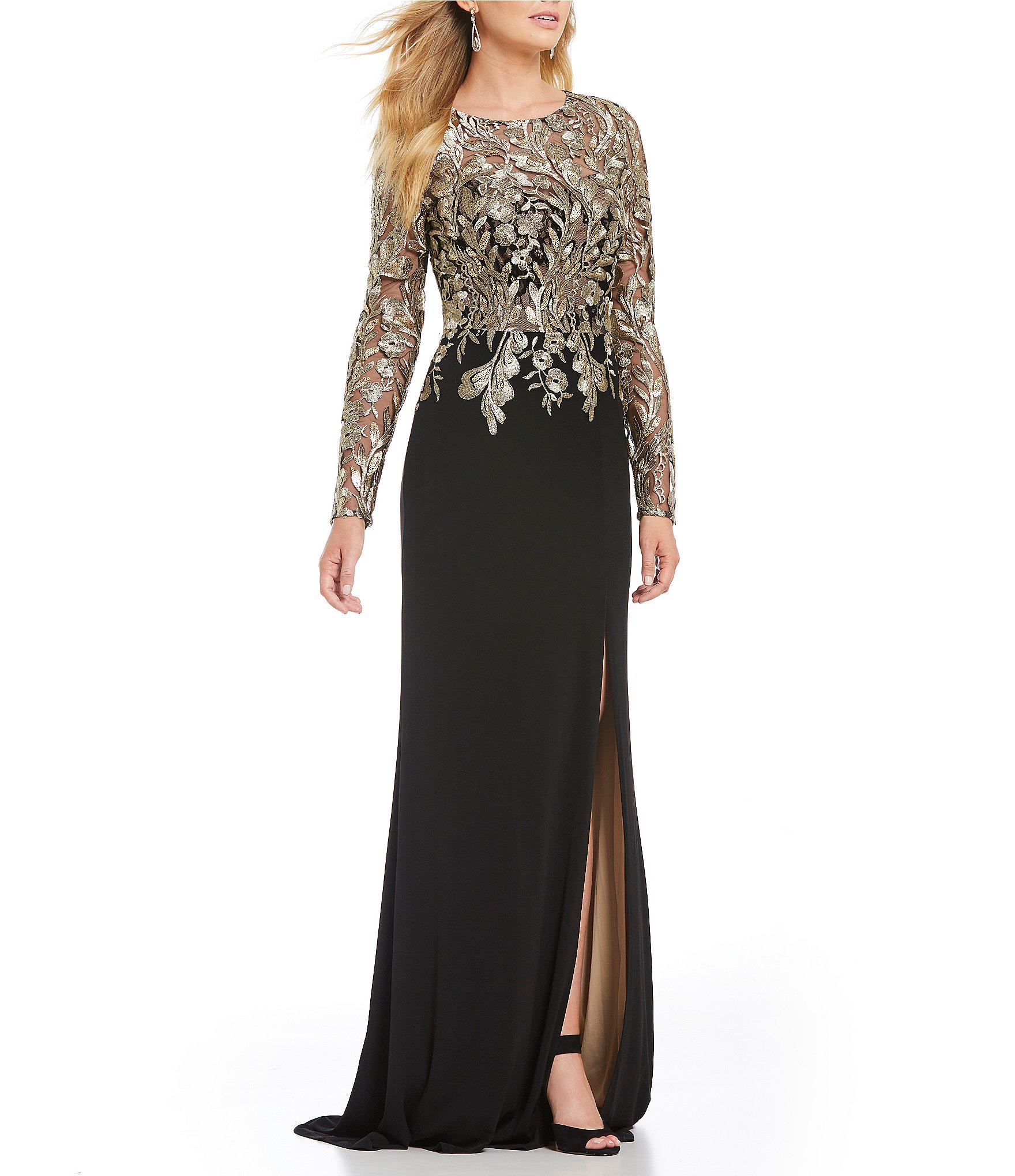 Terani Couture Embroidered Bodice Gown 