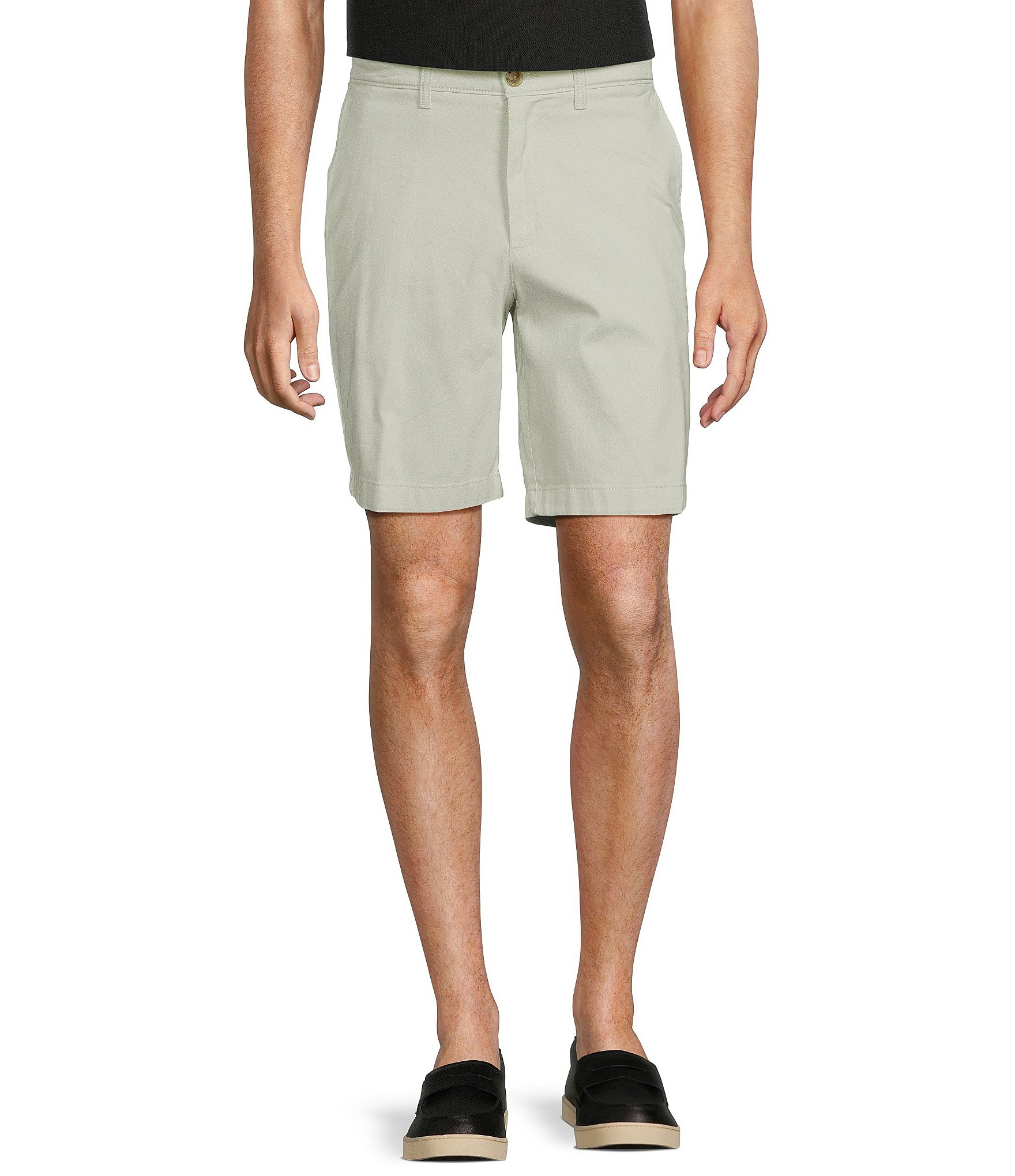 The Cloud Collection 9#double; Flat Front Washed Chino Shorts