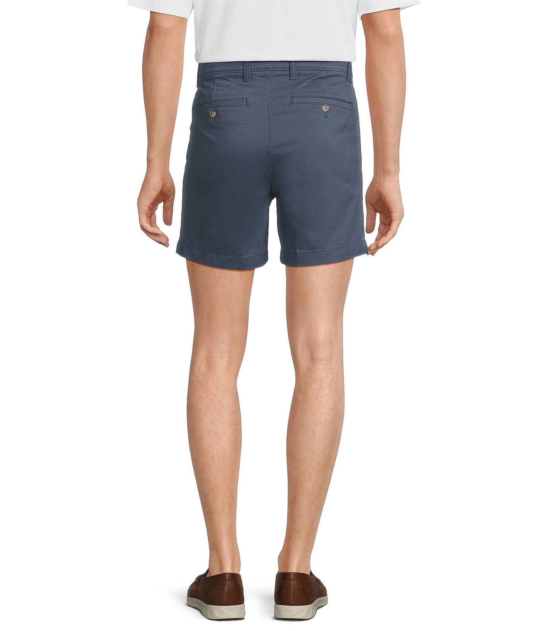 Roundtree & Yorke The Cloud Short 5#double; Straight Fit Flat Front Stretch Washed Chino Shorts