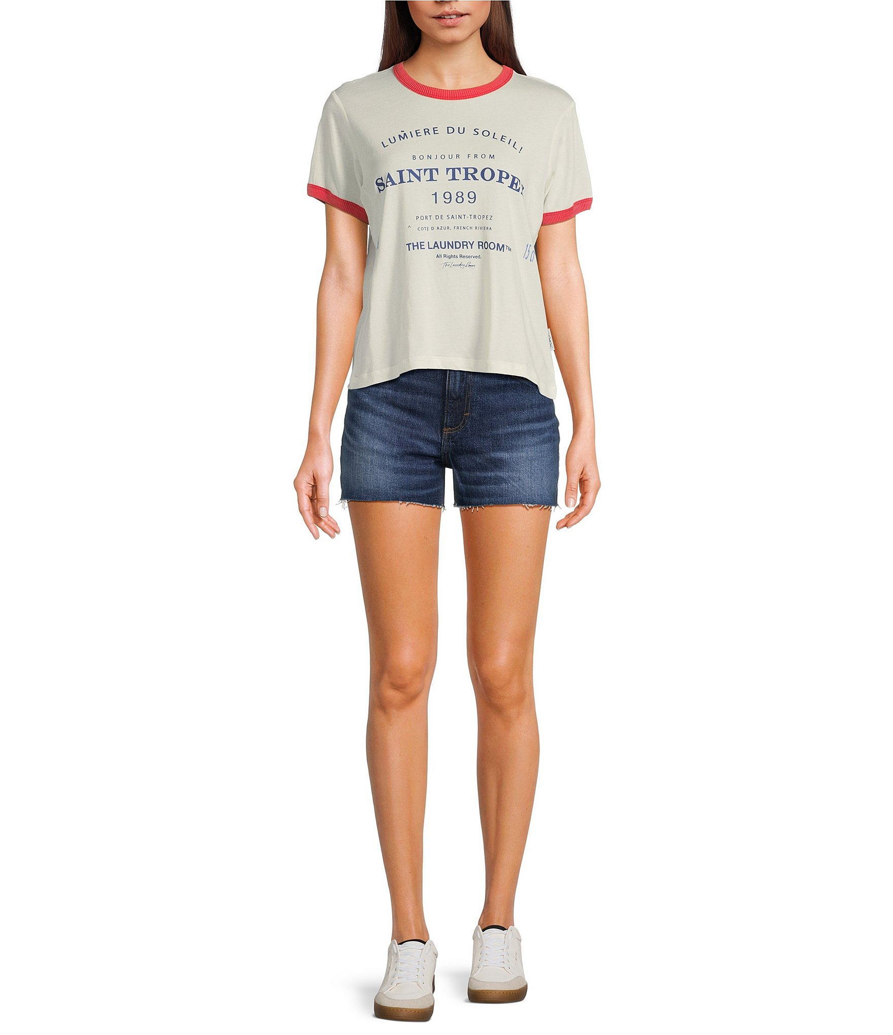 The Laundry Room Short Sleeve Saint Tropez Raglan Baby Tee