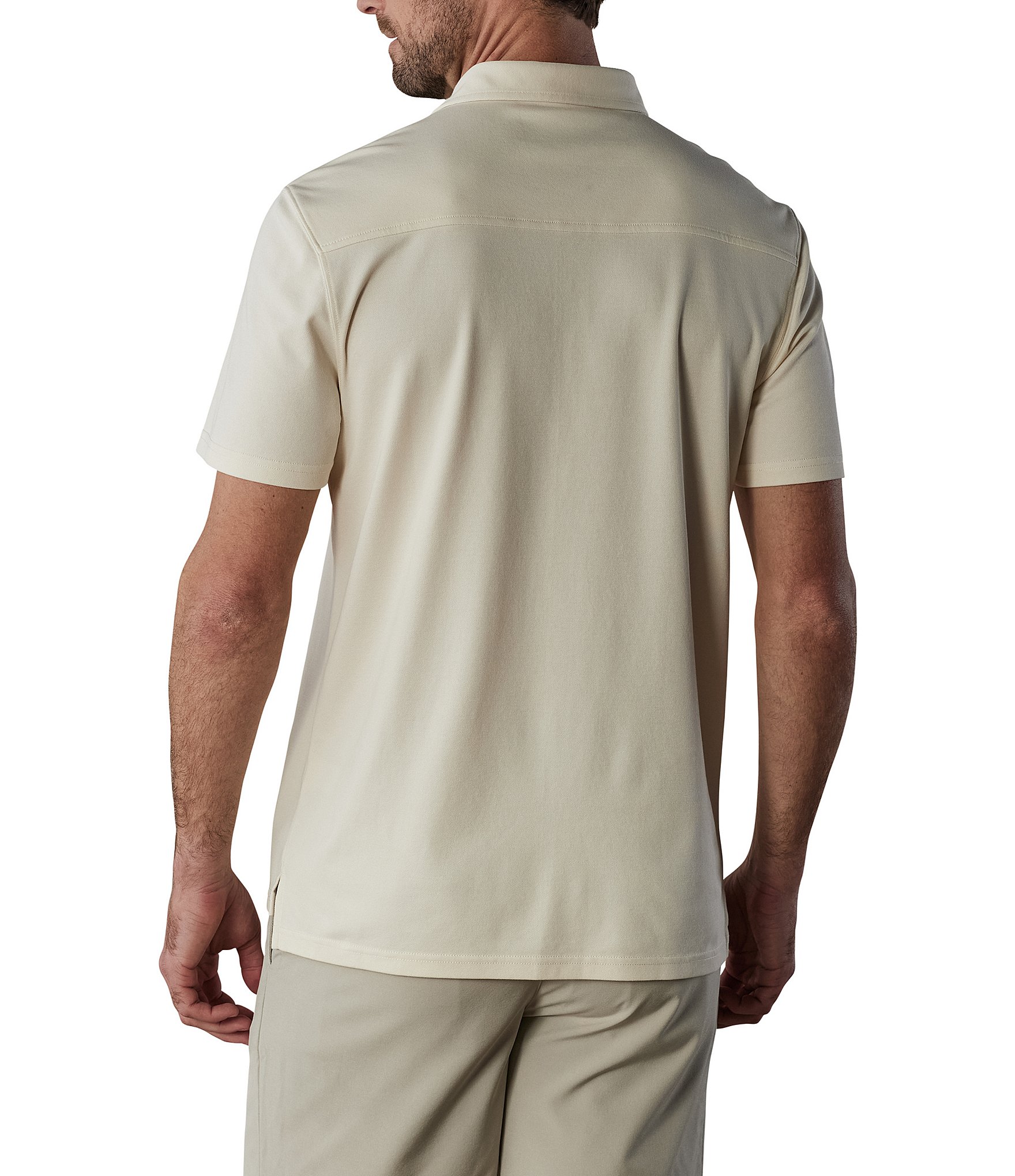 The Normal Brand Chip Pique Chest Stripe Short Sleeve Polo Shirt