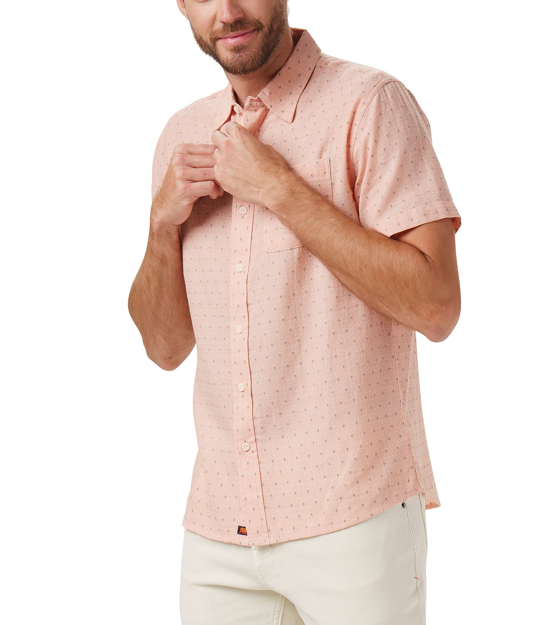 Freshwater The Normal Dillard\'s Woven | Brand Dobby Short Sleeve Shirt