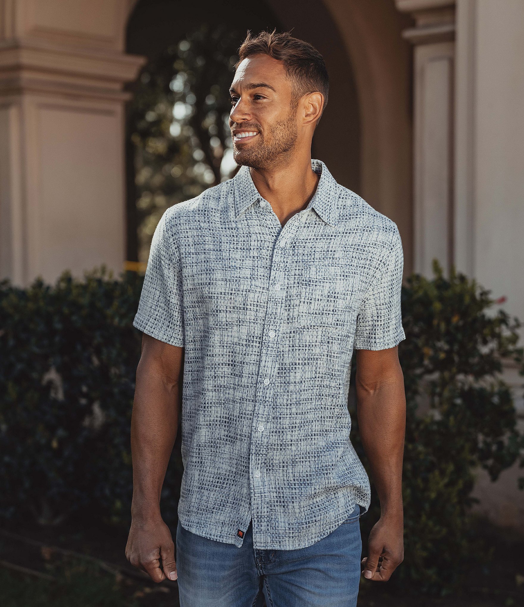 The Normal Brand Freshwater Printed Short Sleeve Woven Shirt