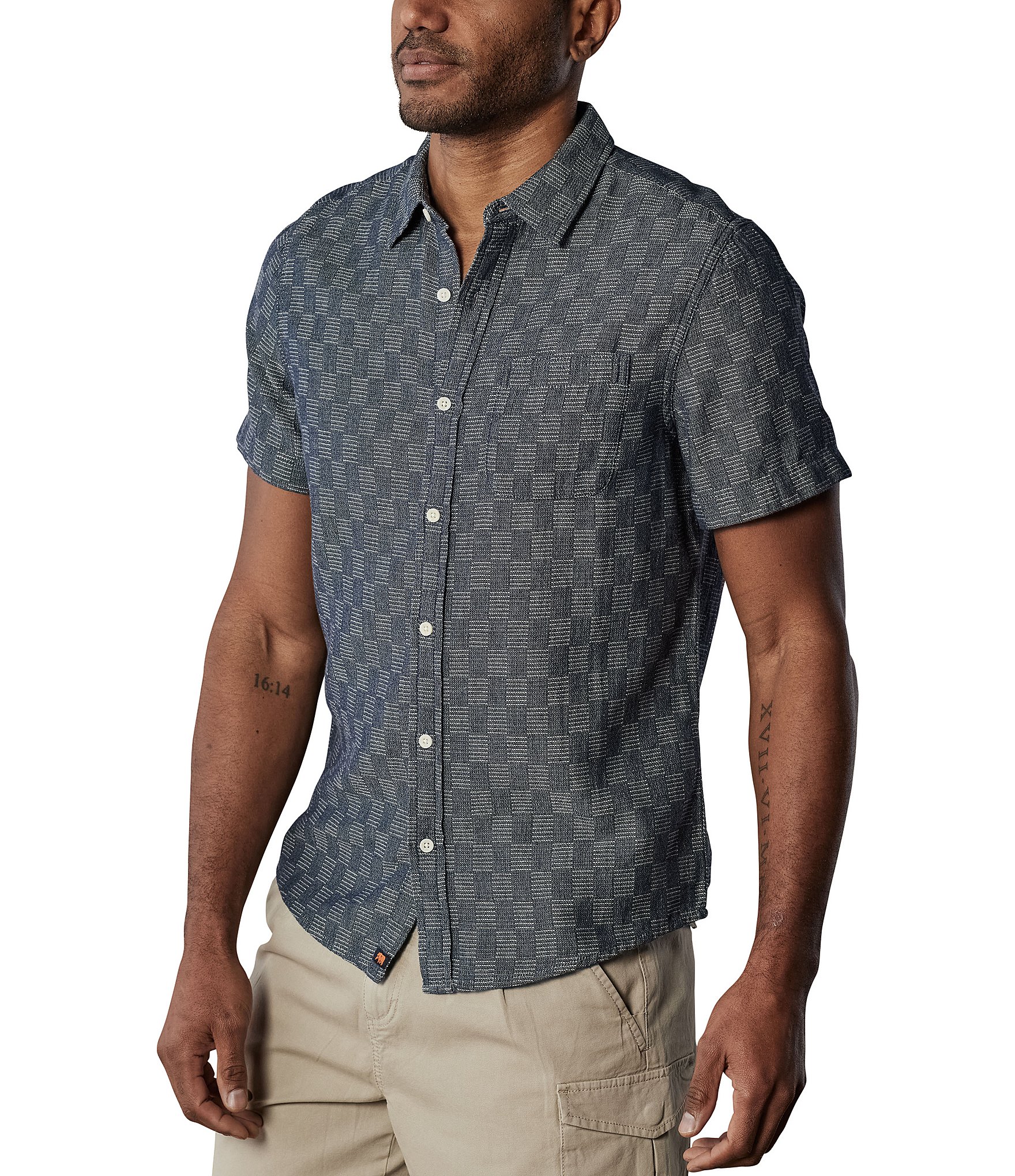 The Normal Brand Freshwater Short Sleeve Checked Woven Shirt