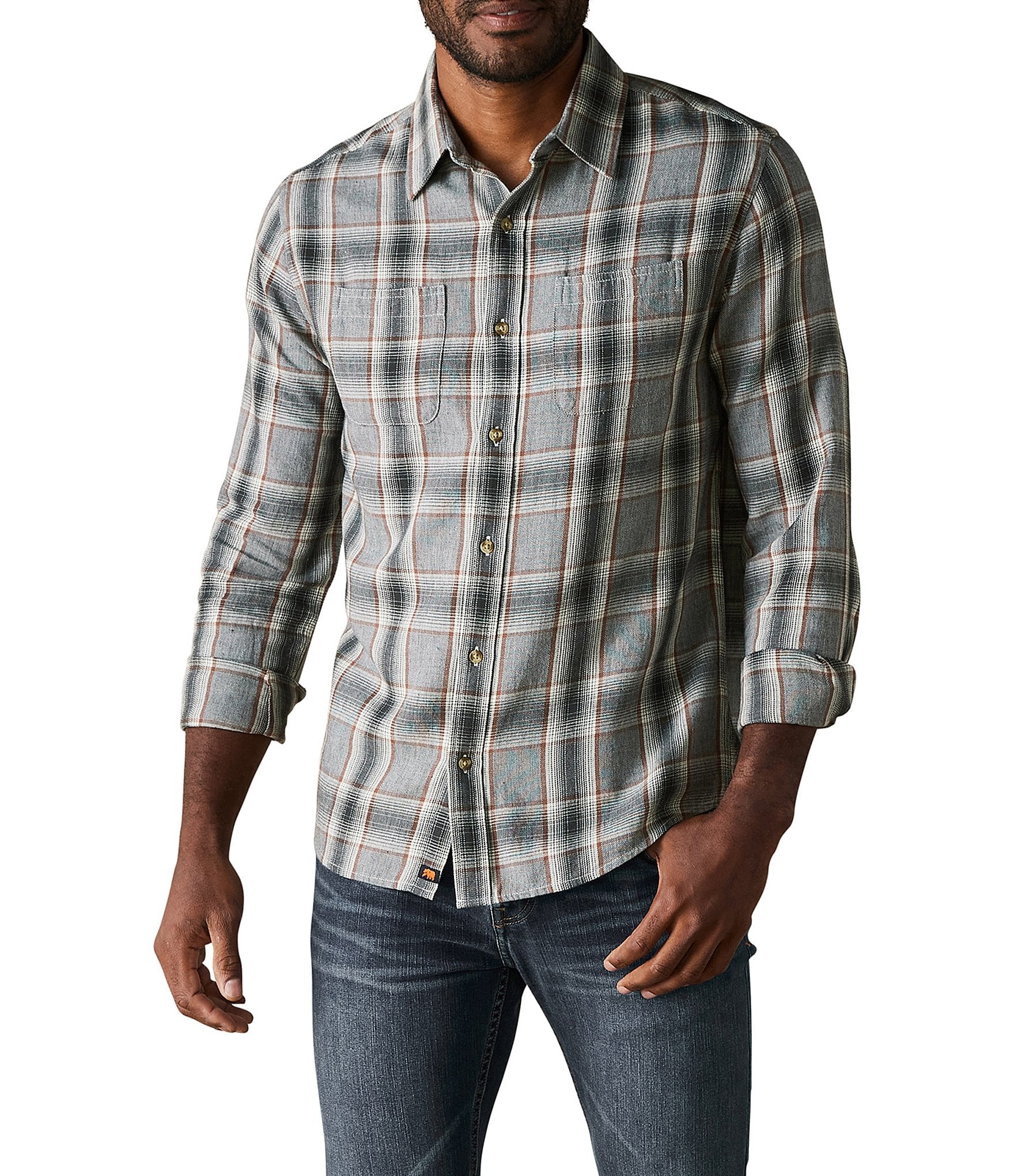 The Normal Brand Jackson Large Plaid Long Sleeve Woven Shirt | Dillard's