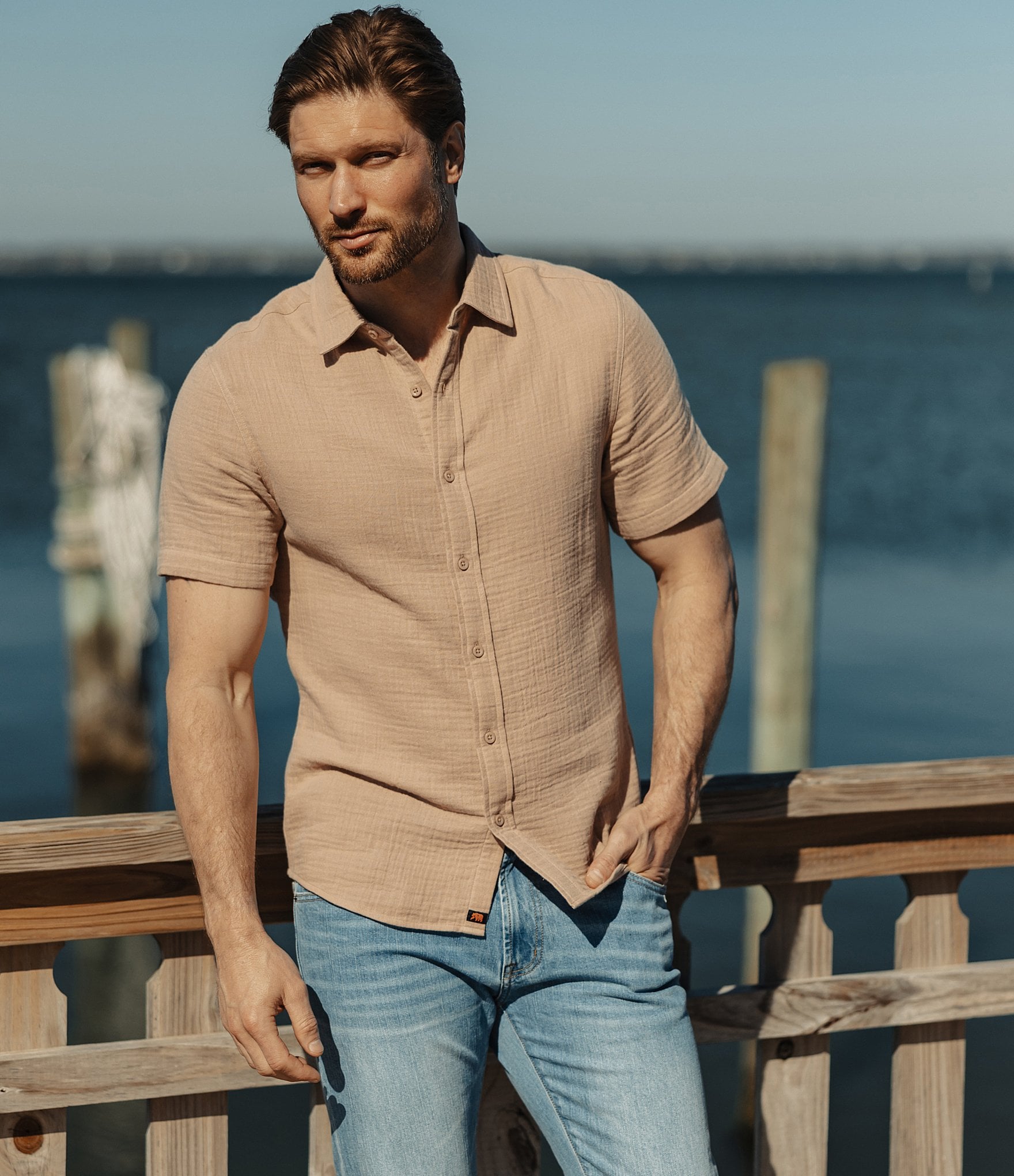 The Normal Brand Kalo Short Sleeve Woven Shirt