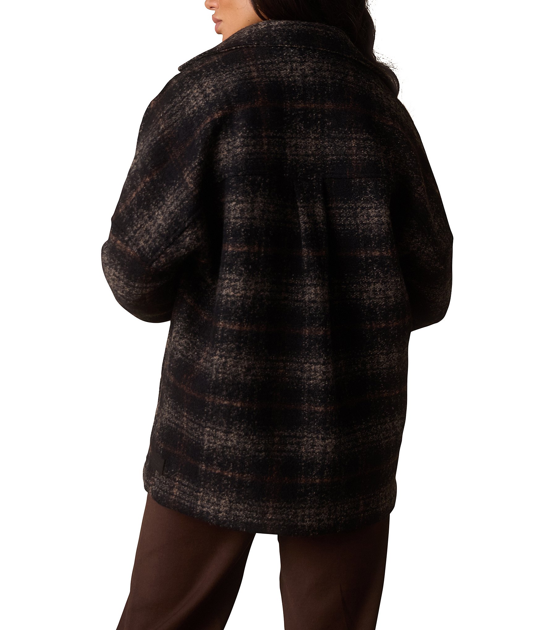 The Normal Brand Logan Lodge Soft Wool Blend Plaid Button Front Jacket