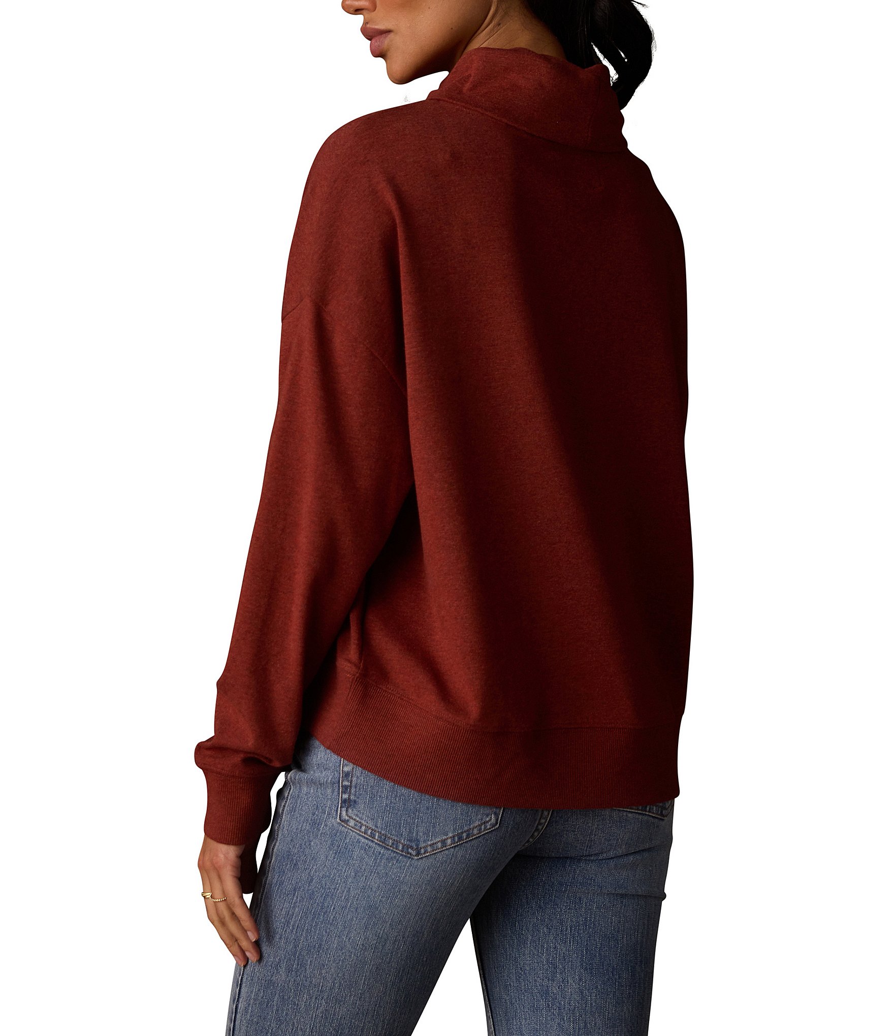 The Normal Brand Puremeso Funnel Neck Long Sleeve Pullover