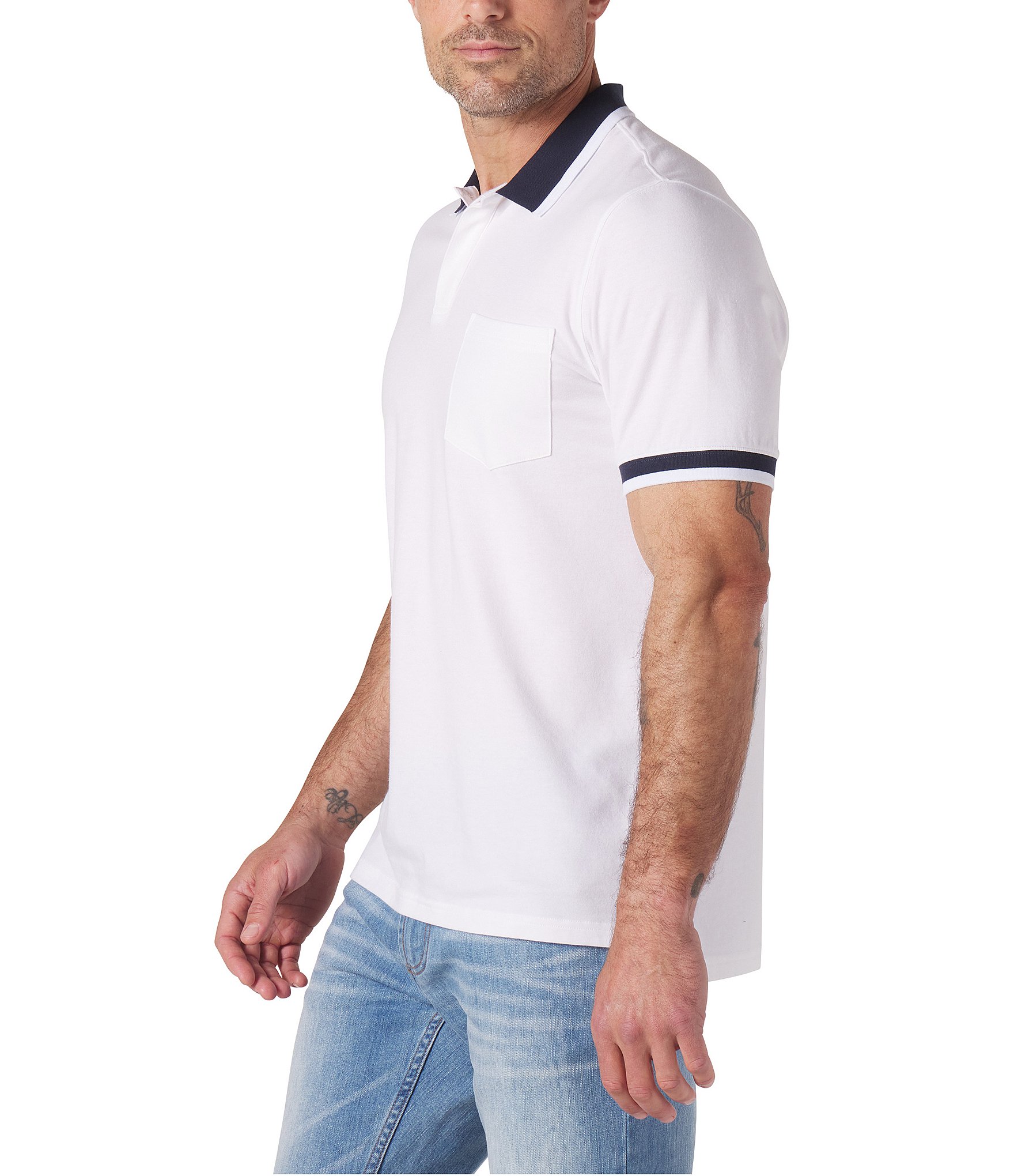 The Normal Brand Puremeso Tipped Short-Sleeve Polo Shirt