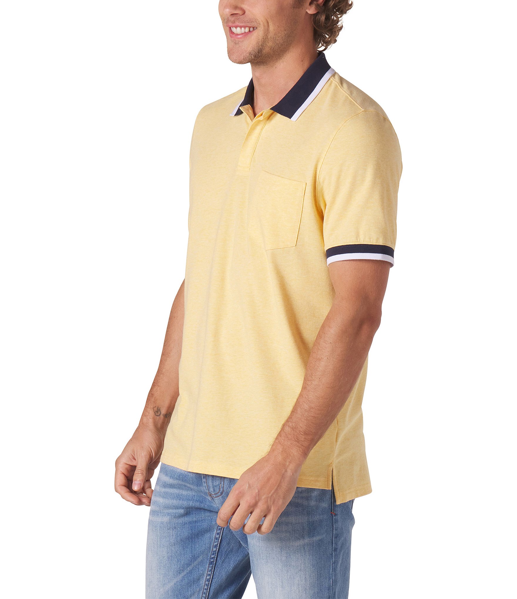 The Normal Brand Puremeso Tipped Short-Sleeve Polo Shirt