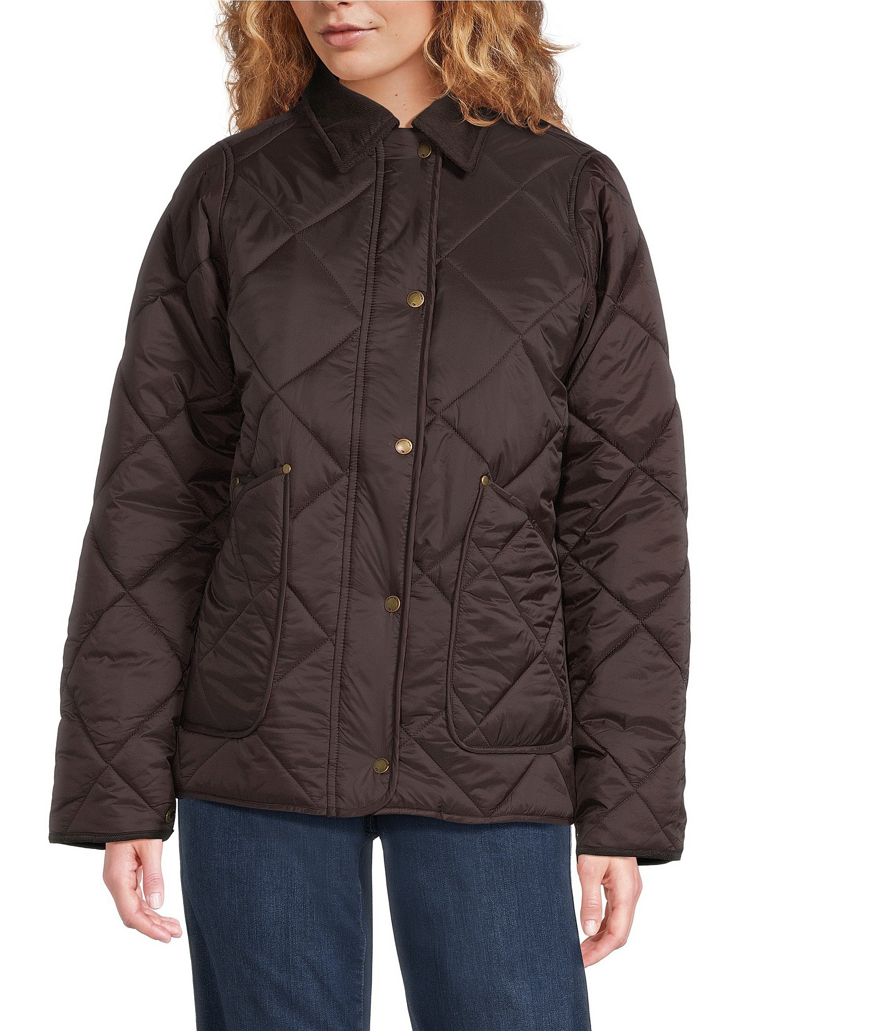 The Normal Brand Quilted Puffer Liner Collared Long Sleeve Snap Front Boxy Jacket