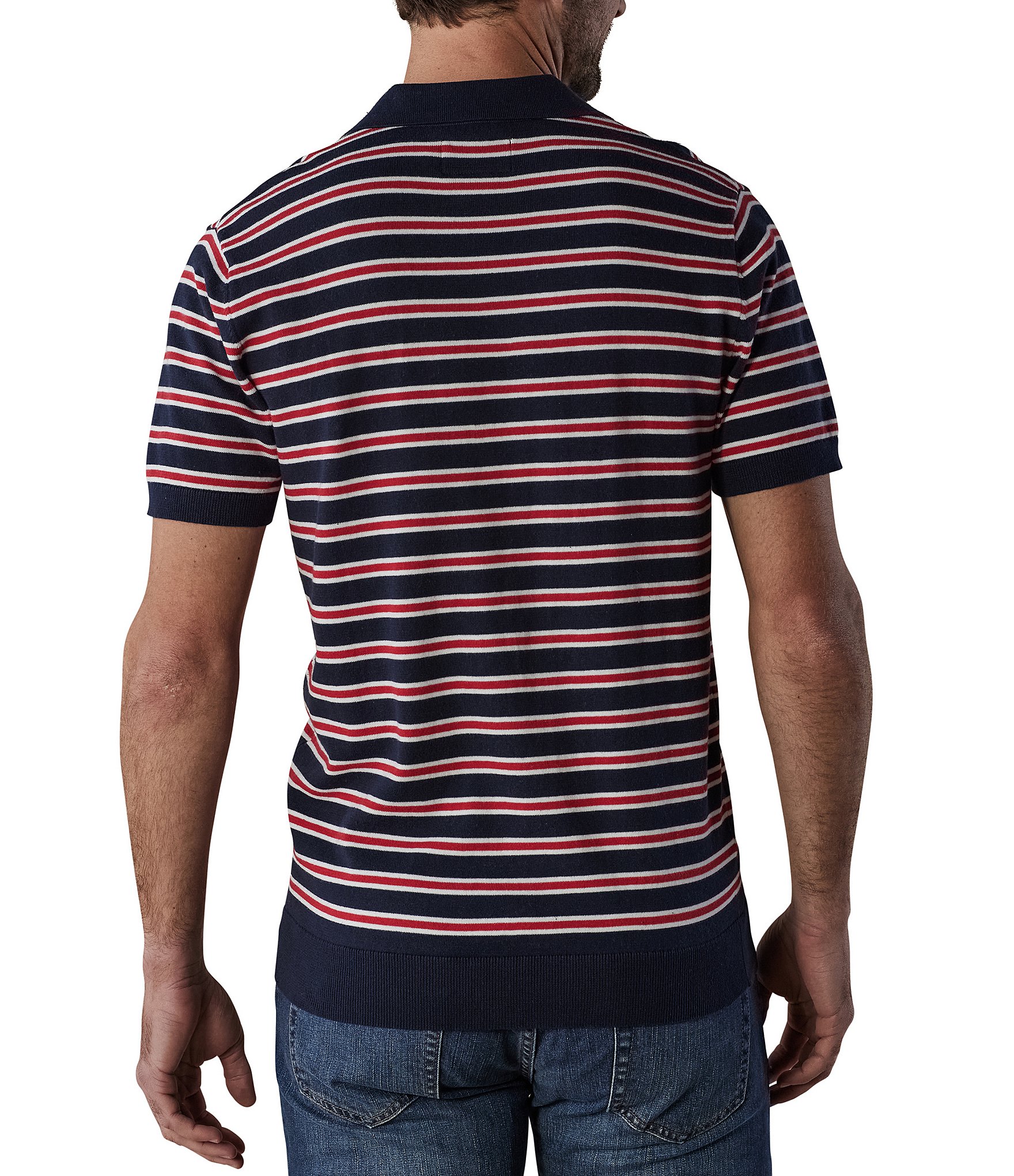 The Normal Brand Robles Short Sleeve Stripe Polo Shirt