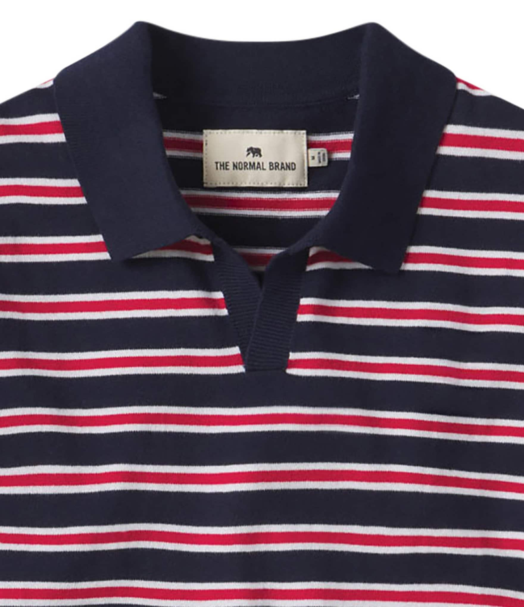 The Normal Brand Robles Short Sleeve Stripe Polo Shirt