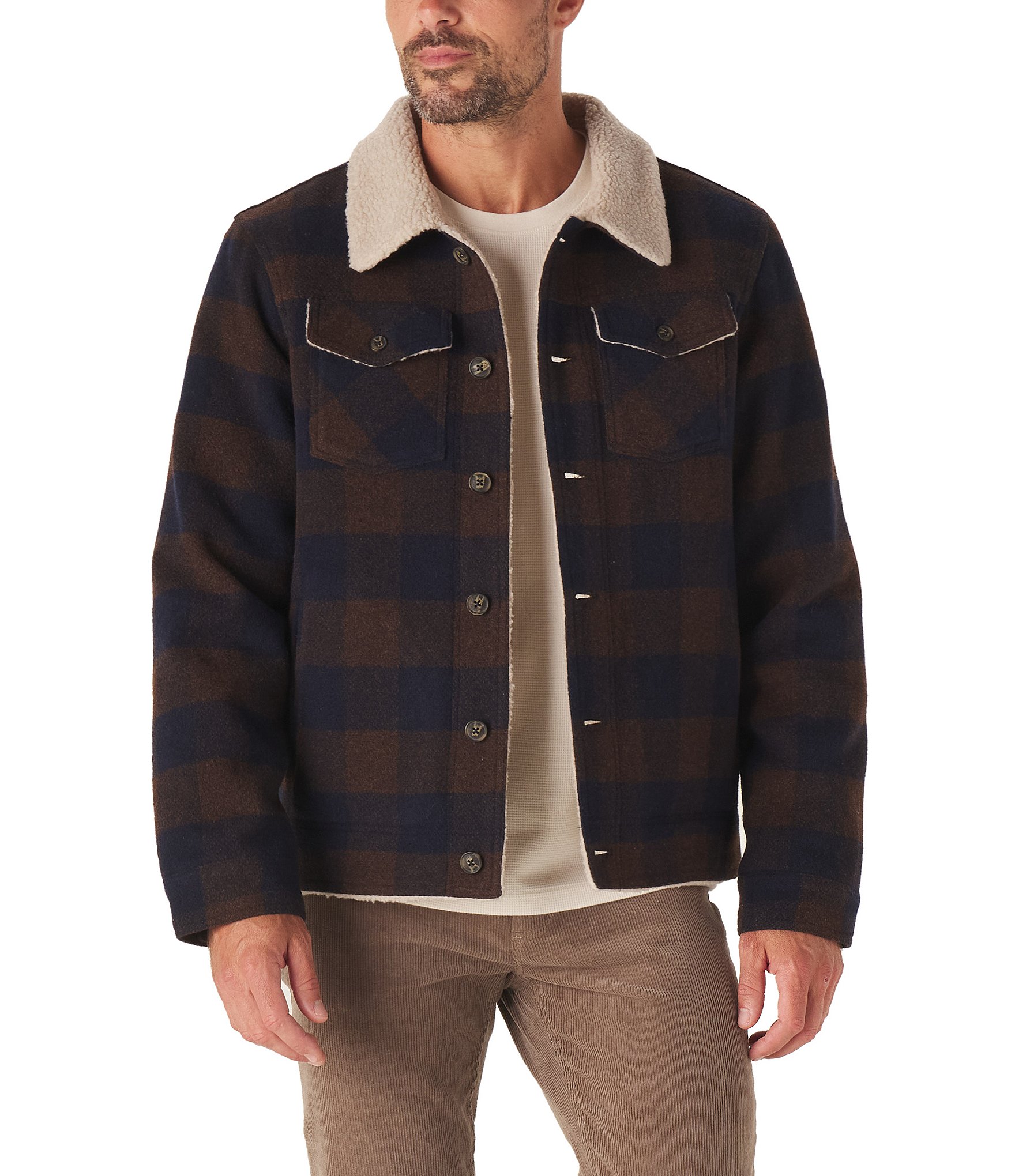 The Normal Brand Sherpa Collar Jacket | Dillard's