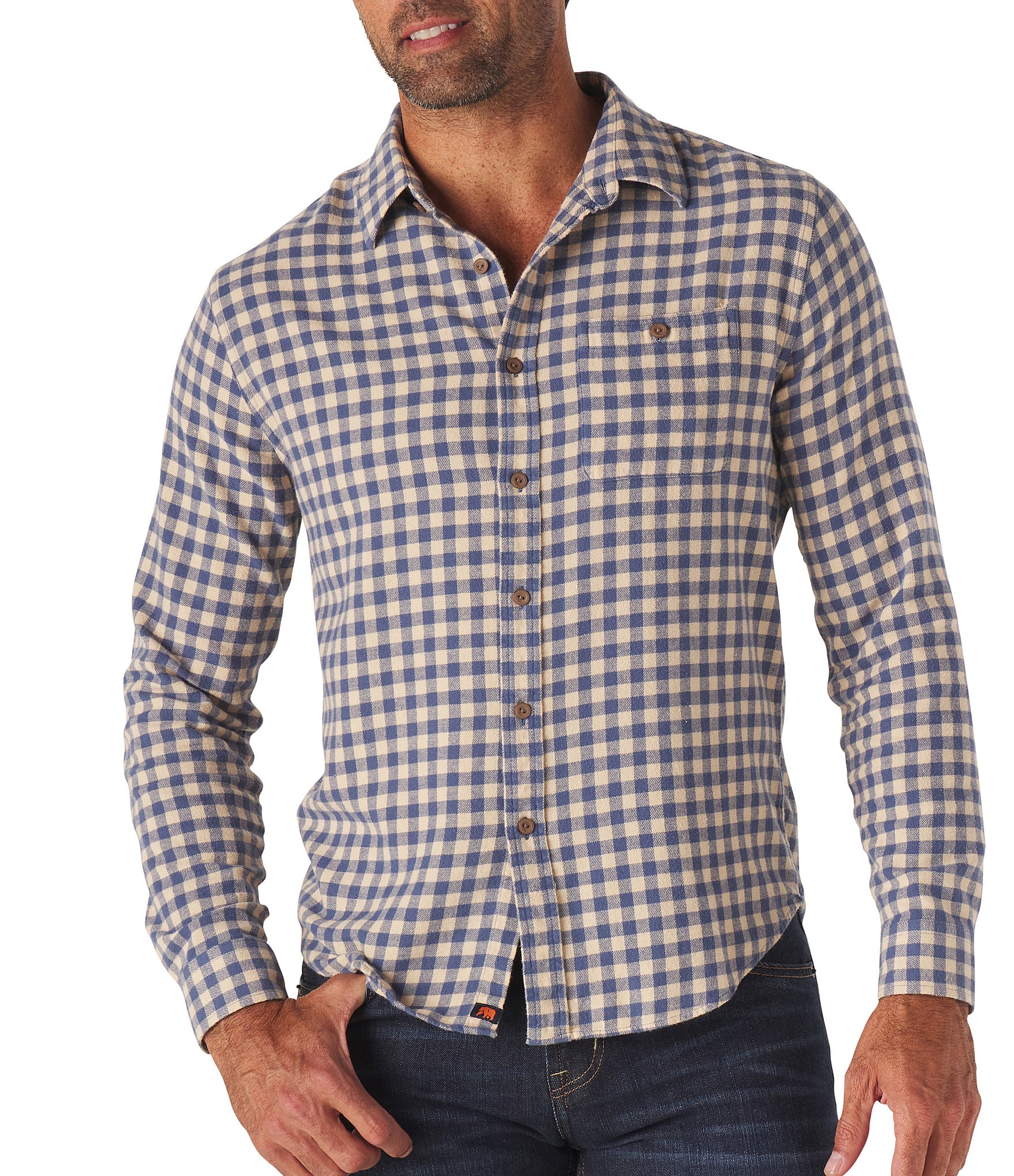 The Normal Brand Stephen Checked Long-Sleeve Woven Shirt | Dillard's