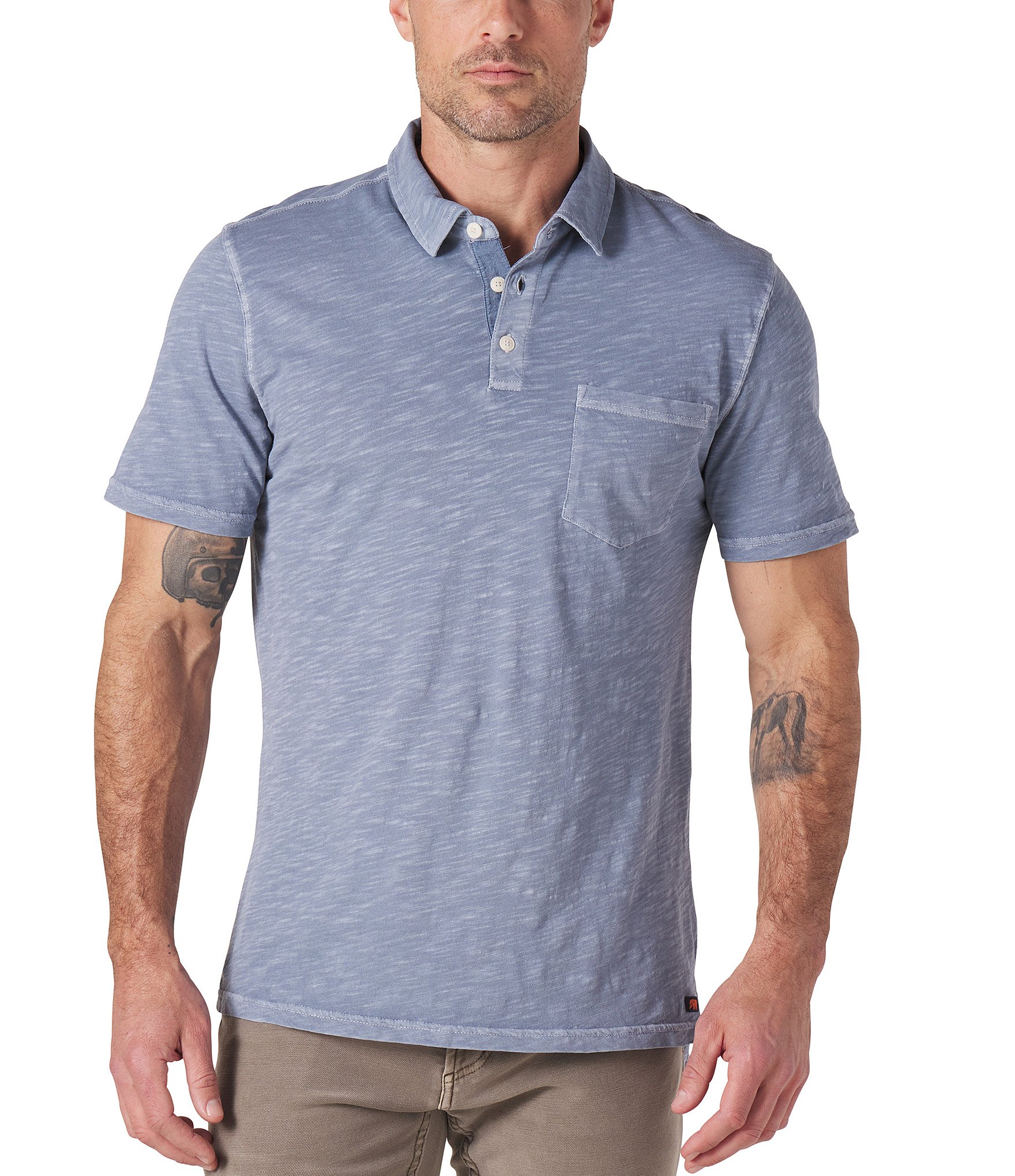 The Normal Brand Vintage Slub Short-Sleeve Polo Shirt | Dillard's
