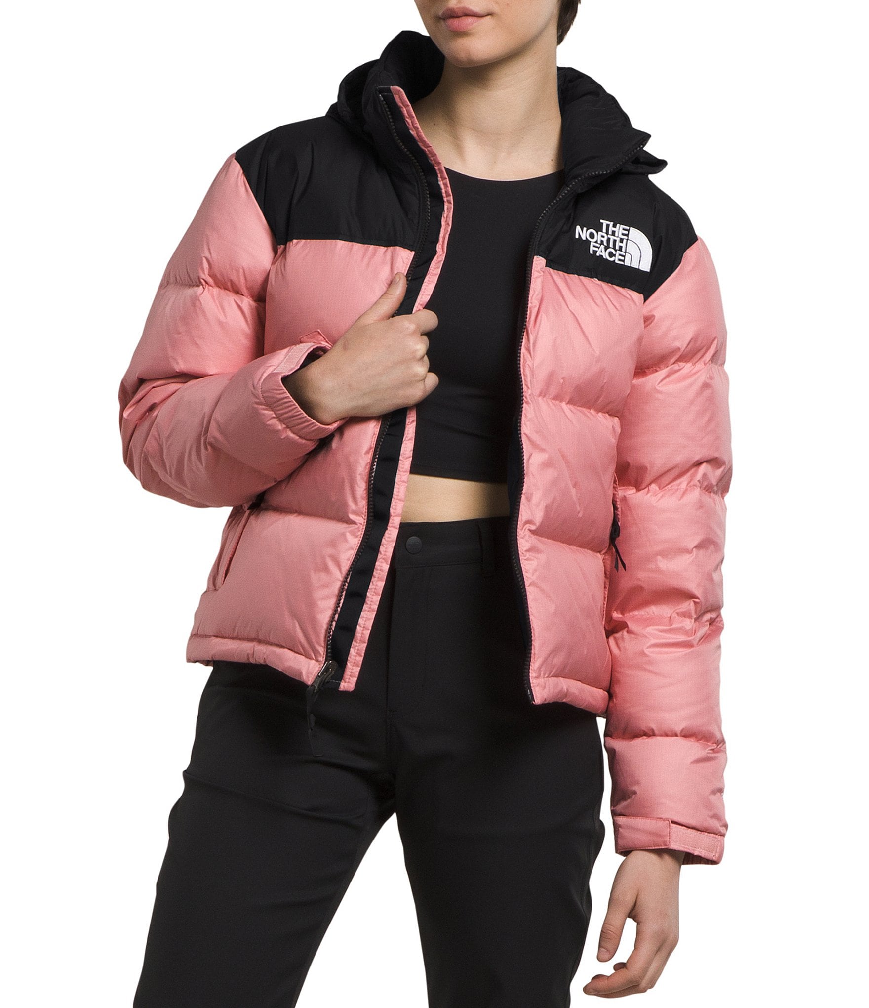 The North Face 1996 Retro Nuptse Stand Collar Removable Hood Long Sleeve  Down Puffer Jacket | Dillard's