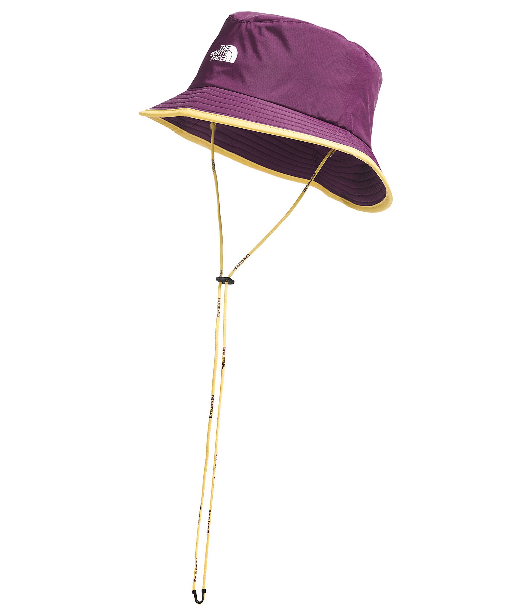 The North Face Antora Rain Bucket Hat Black Currant Purple/Yellow Silt, L/XL