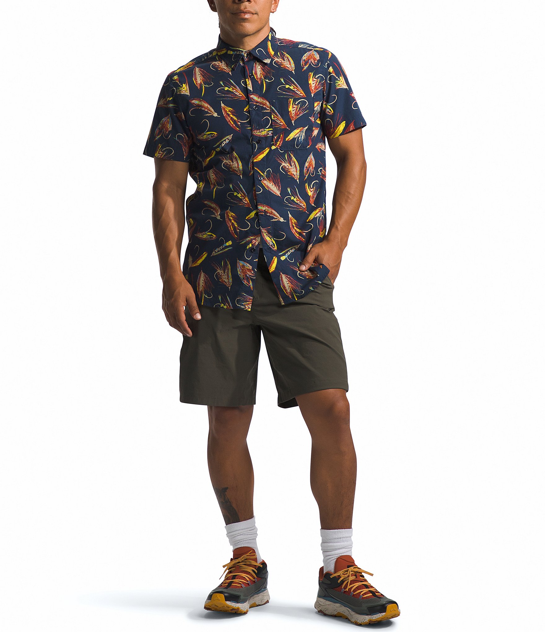 The North Face Baytrail Hand Tied Fly Print Woven Shirt