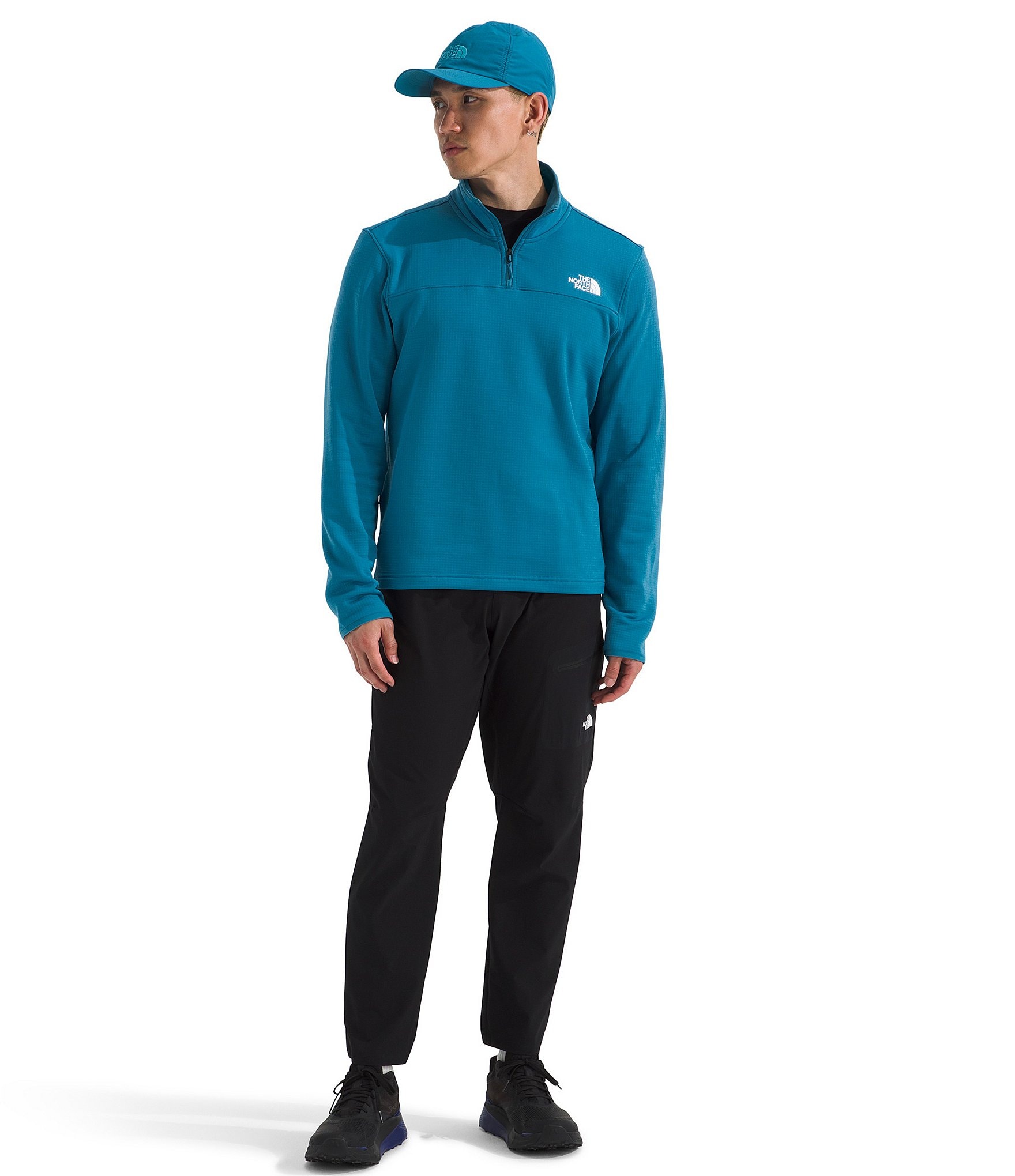 The North Face Cedar Trail Grid Long Sleeve 1/4 Zip Fleece Pullover