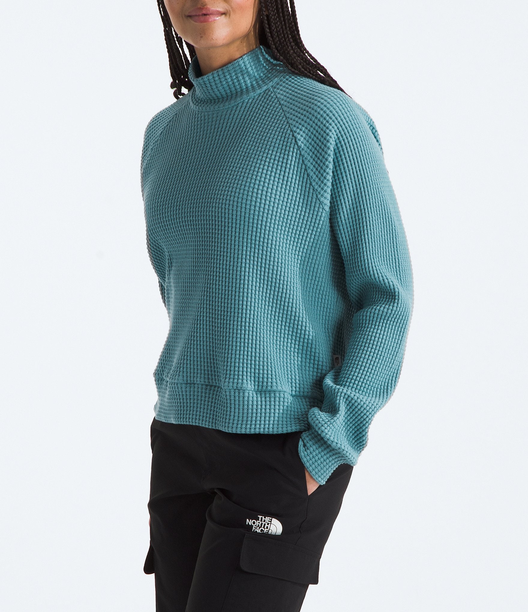 The North Face Chabot Thermal Knit Mock Neck Raglan Sleeve Pullover