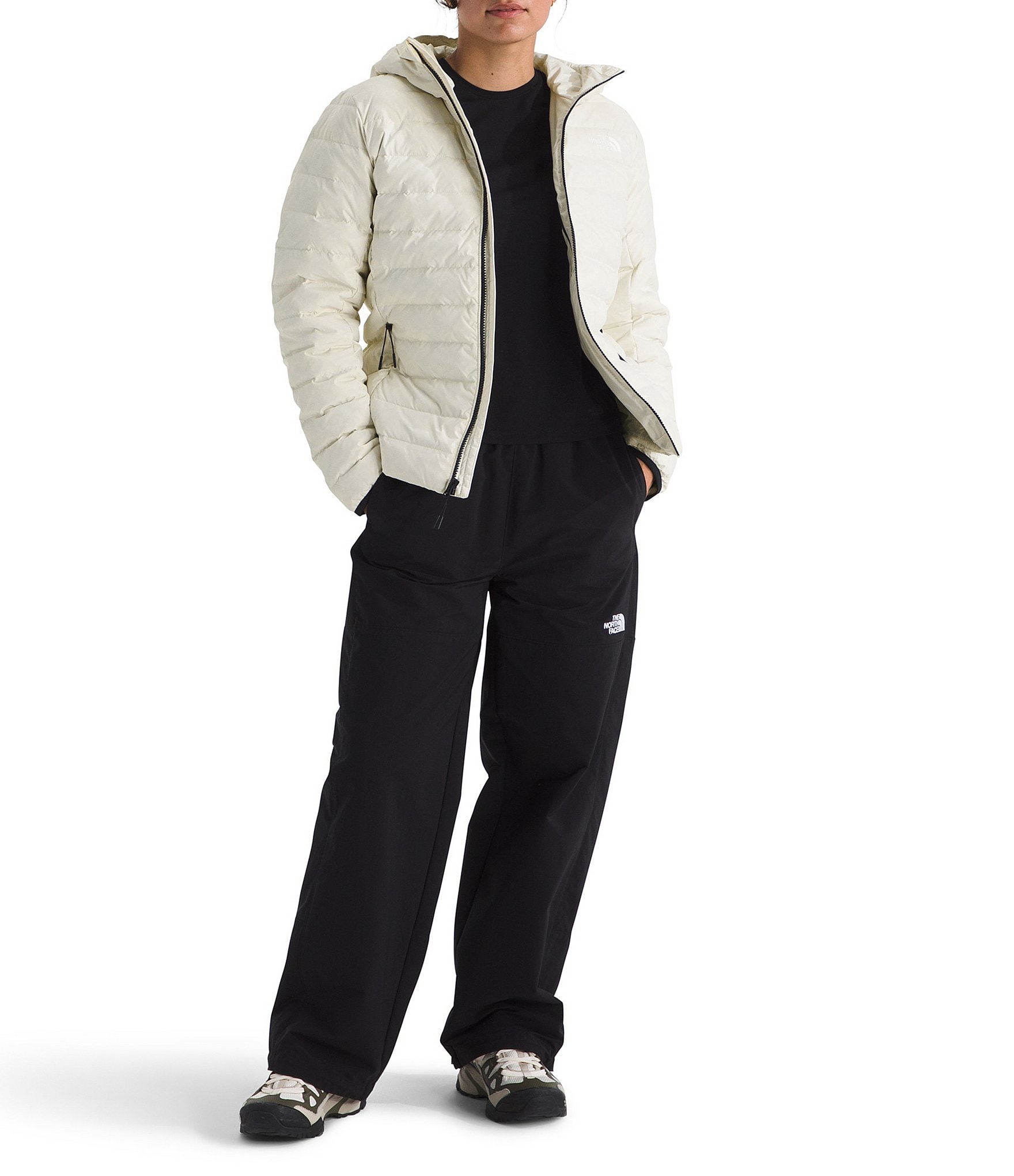 The North Face Classic Down Hooded Zip Front Jacket