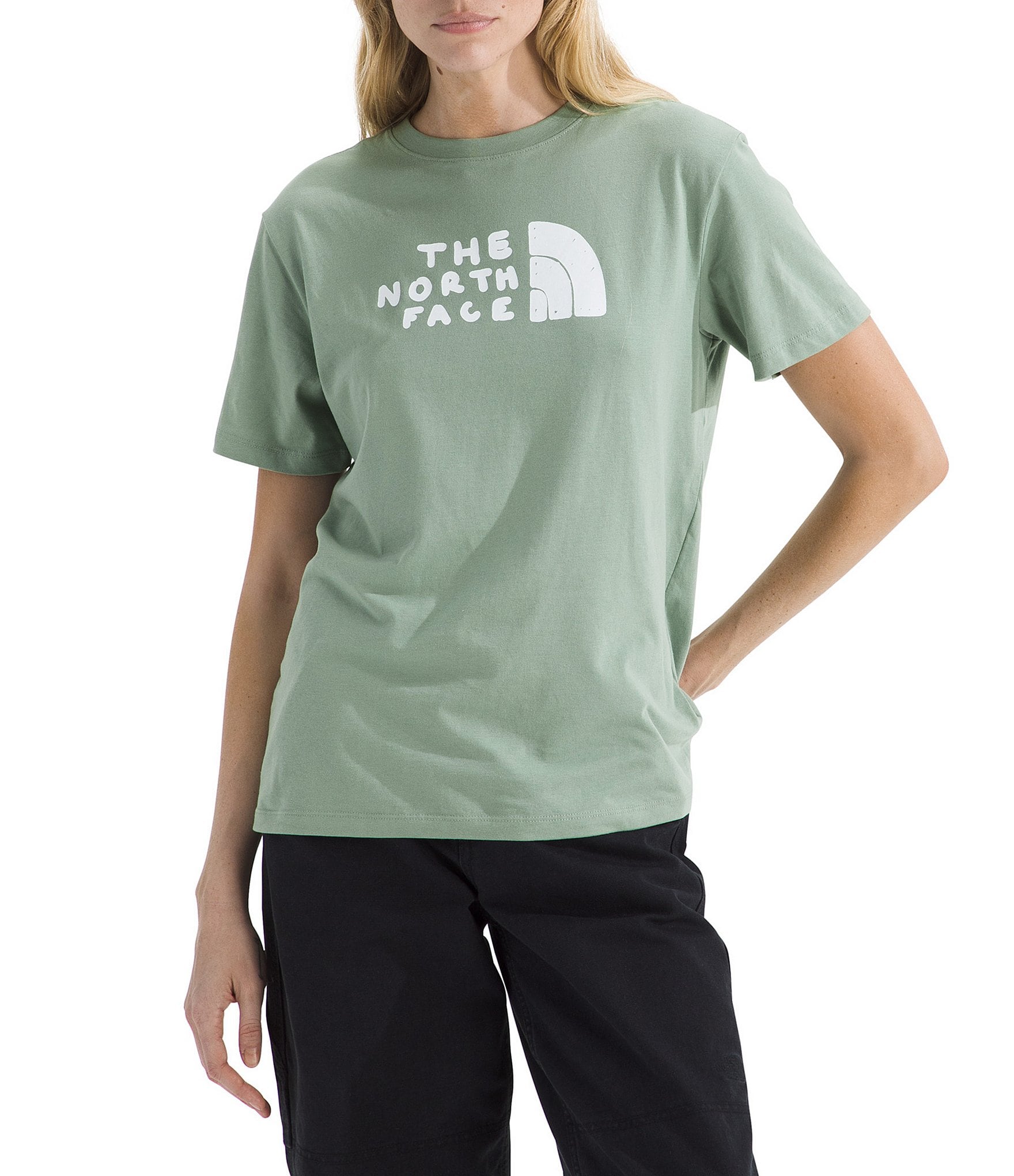 The North Face Evolution Sketch Graphic Logo Half Dome Crew Neck Short Sleeve Tee