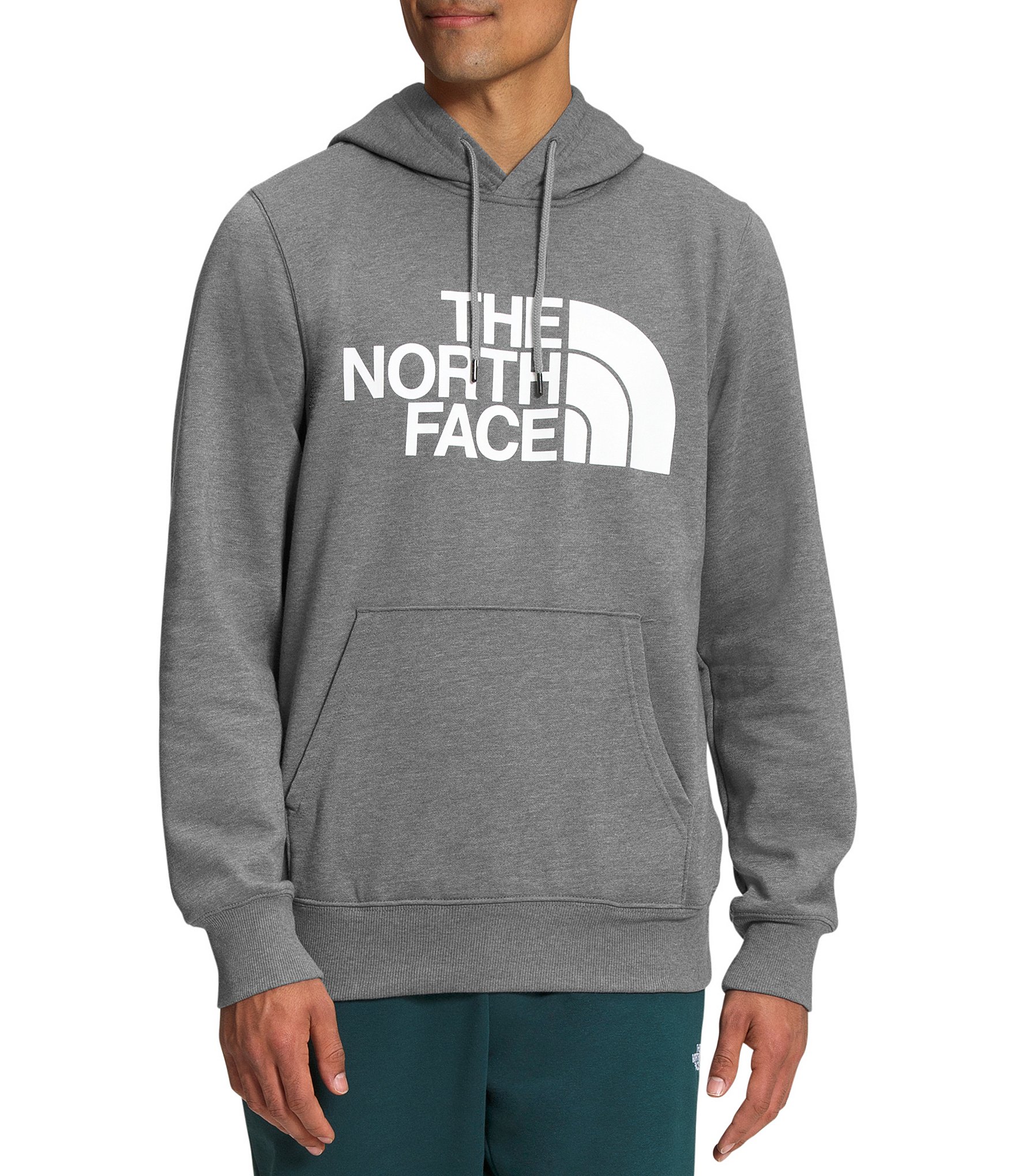 gray north face pullover