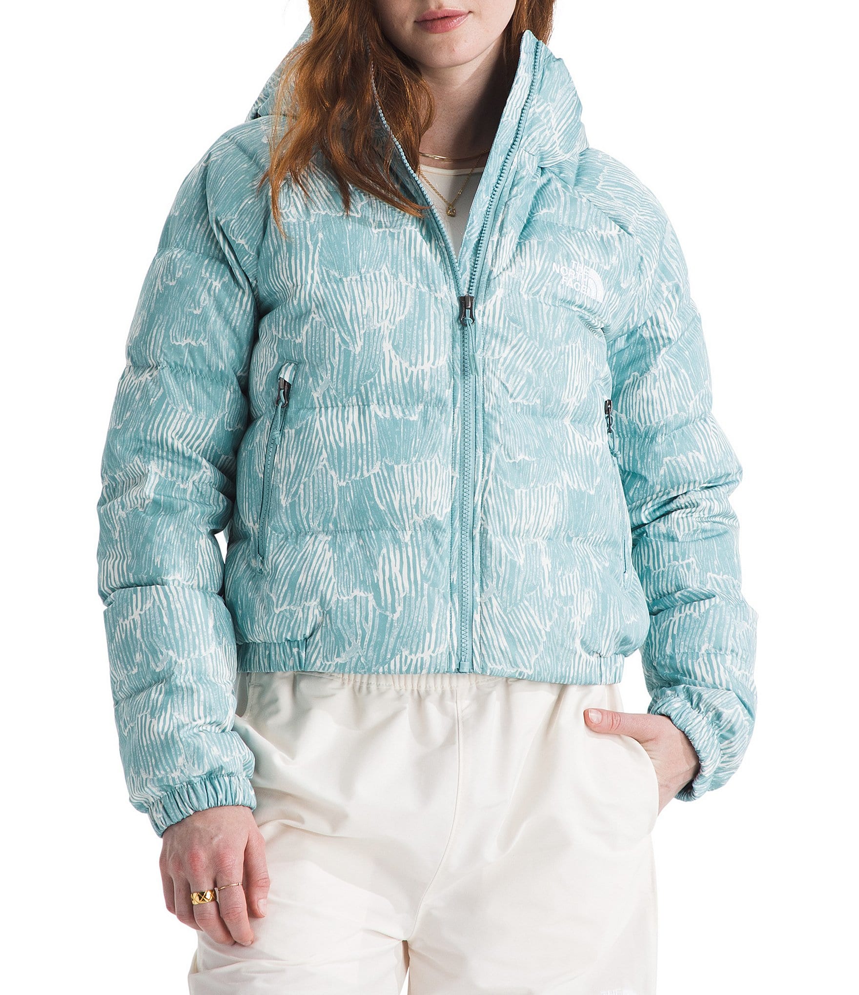 The North Face Hydrenalite Down Hoodie Zip Front Puffer Jacket