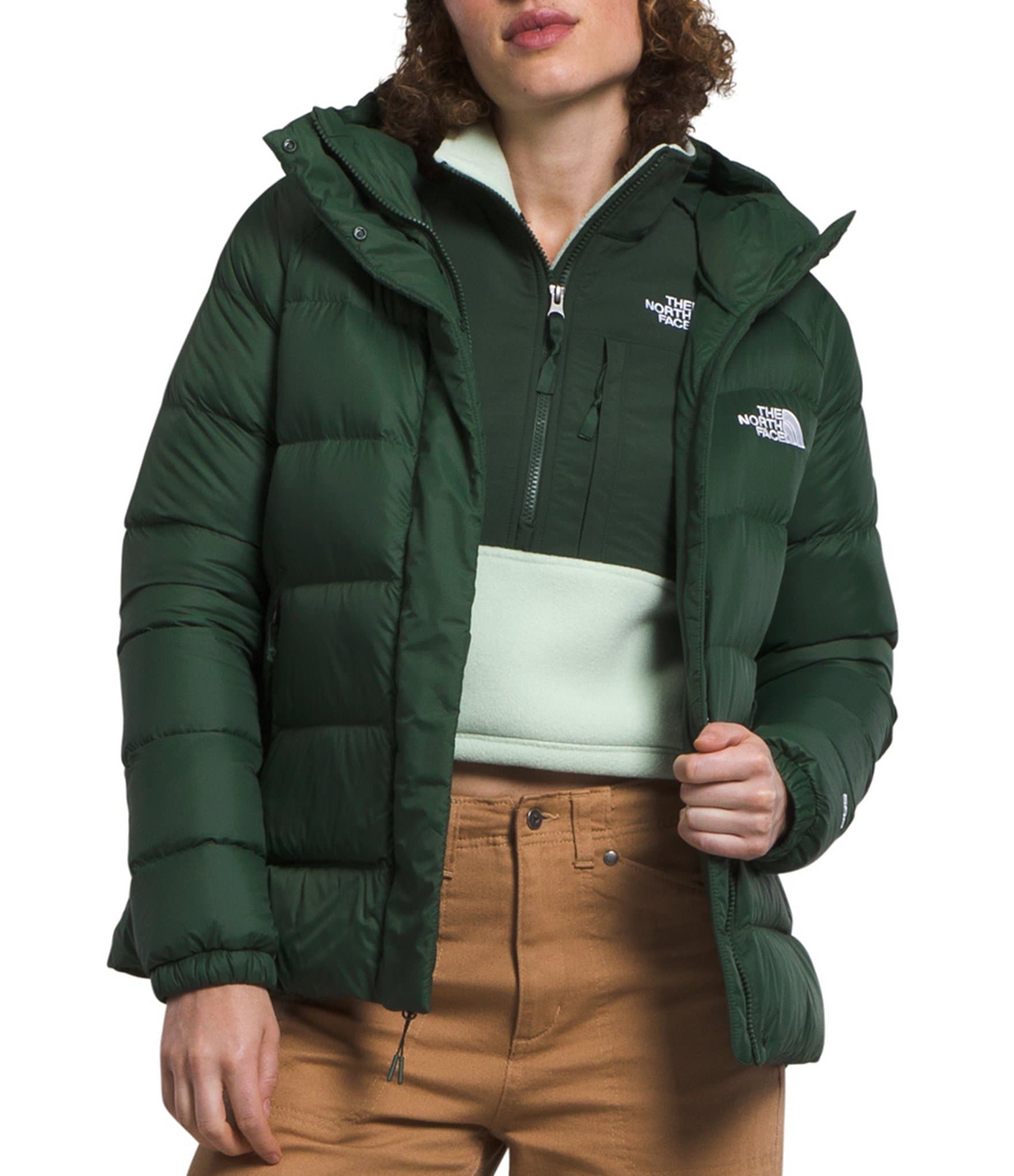 The North Face Hydrenalite Hooded Down Puffer Jacket in Natural