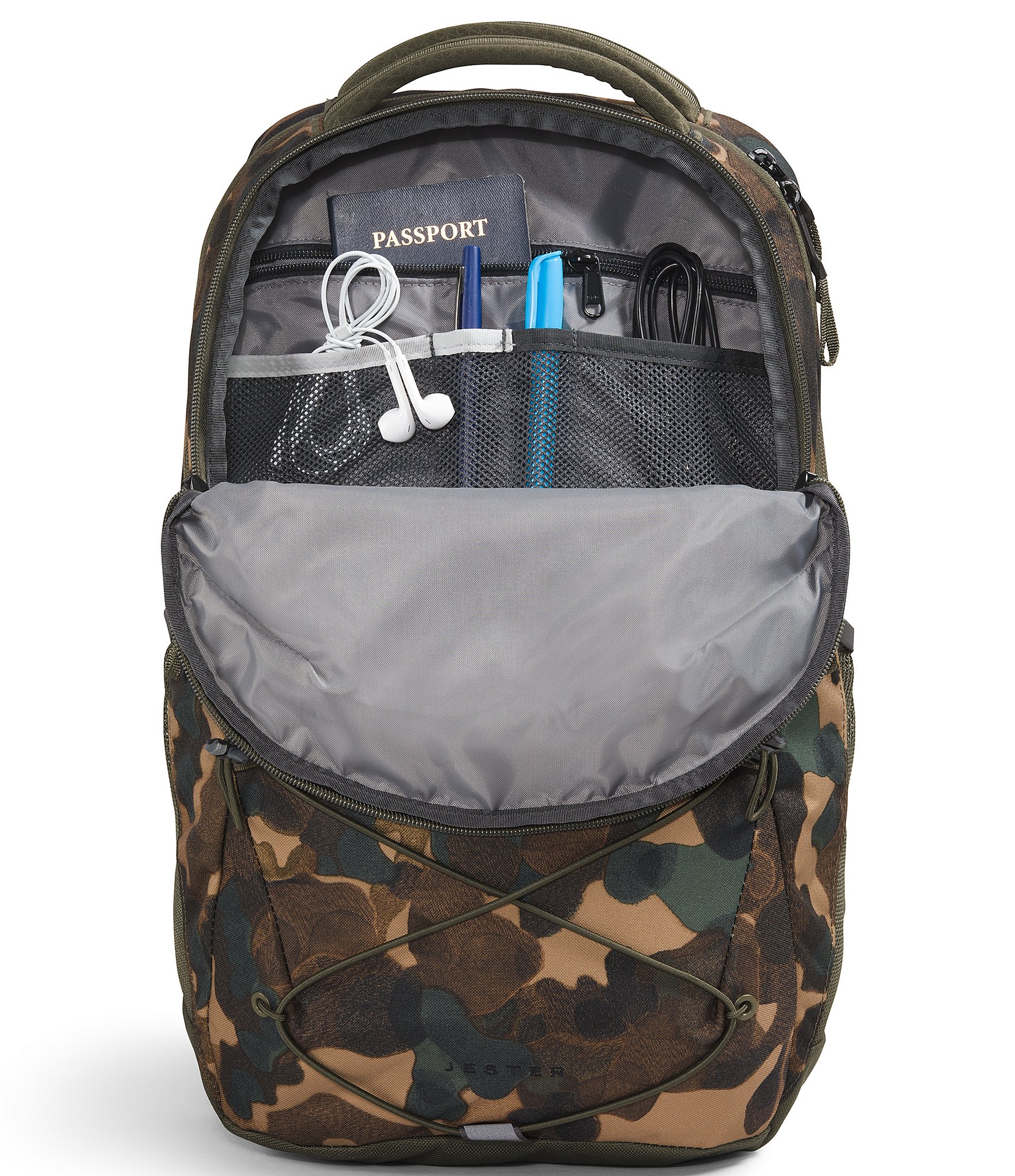 The North Face Jester Utility Brown Camoflage Print Jester Backpack