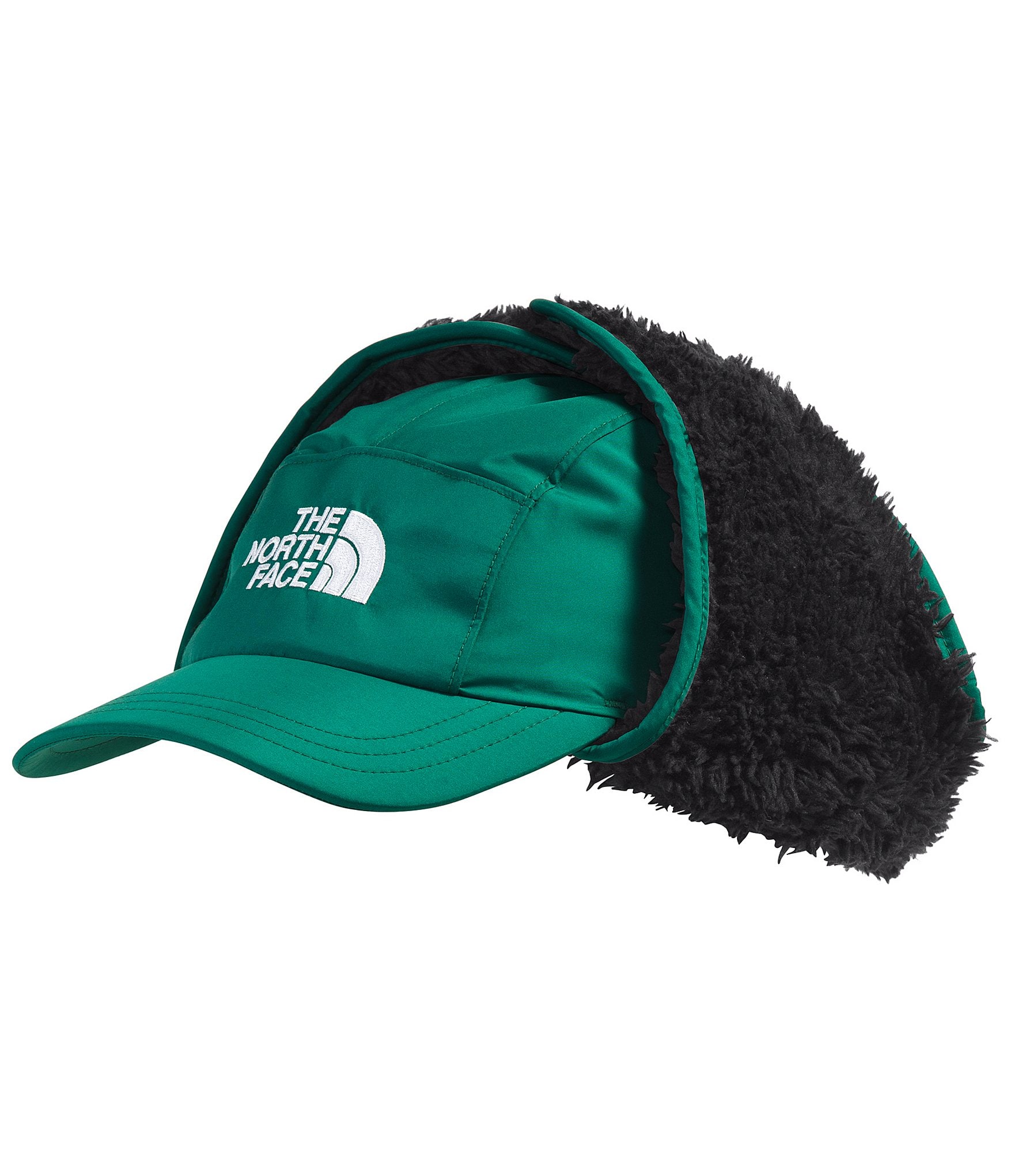 The North Face Kids Shasta Trapper Cap Evergreen TNF Black