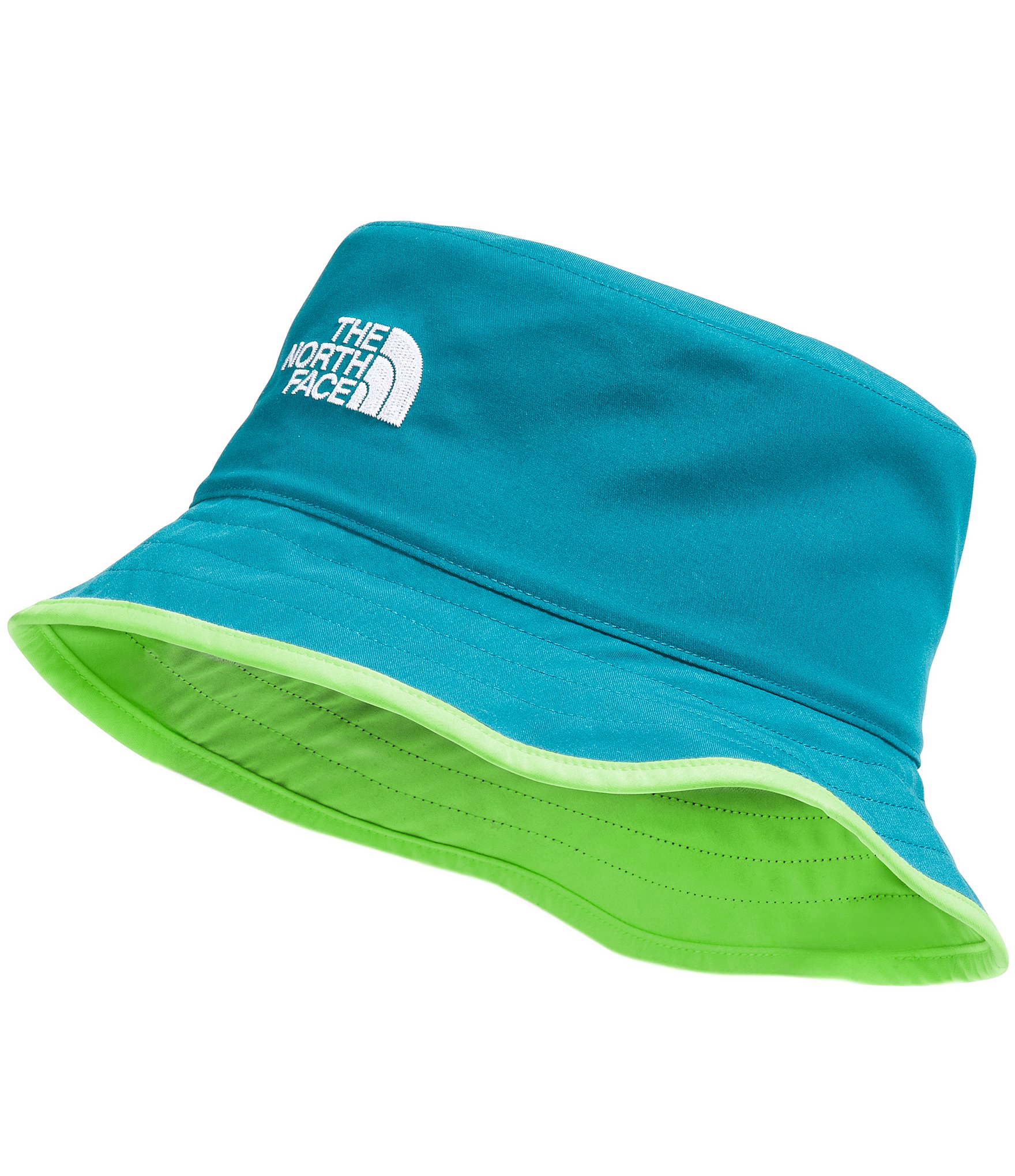 The North Face Class V Reversible Bucket Blue Moss/Safety Green Large