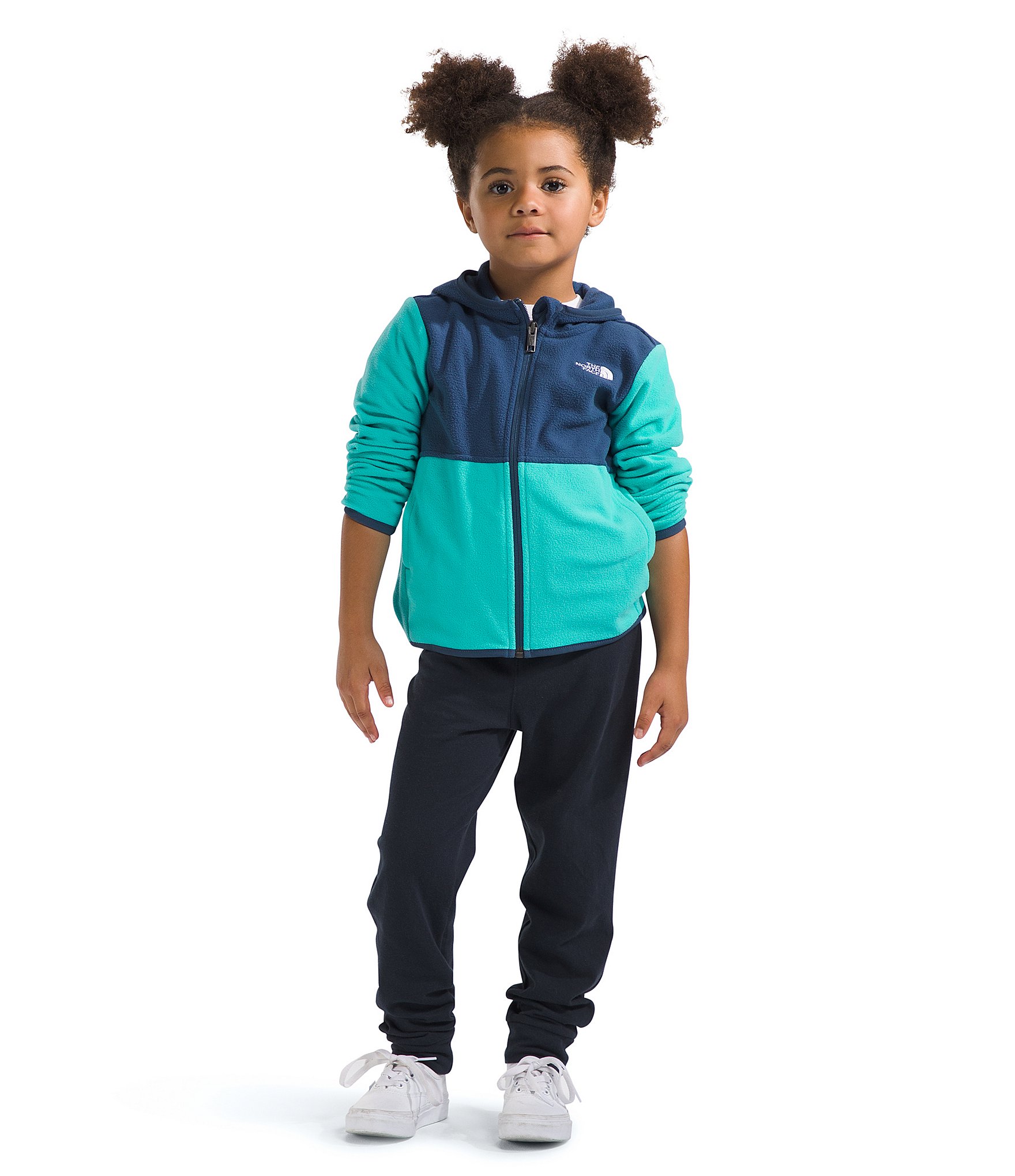 The North Face Little Kids 2T-7 Recycled Fleece Long Sleeve Glacier Full-Zip Hooded Jacket