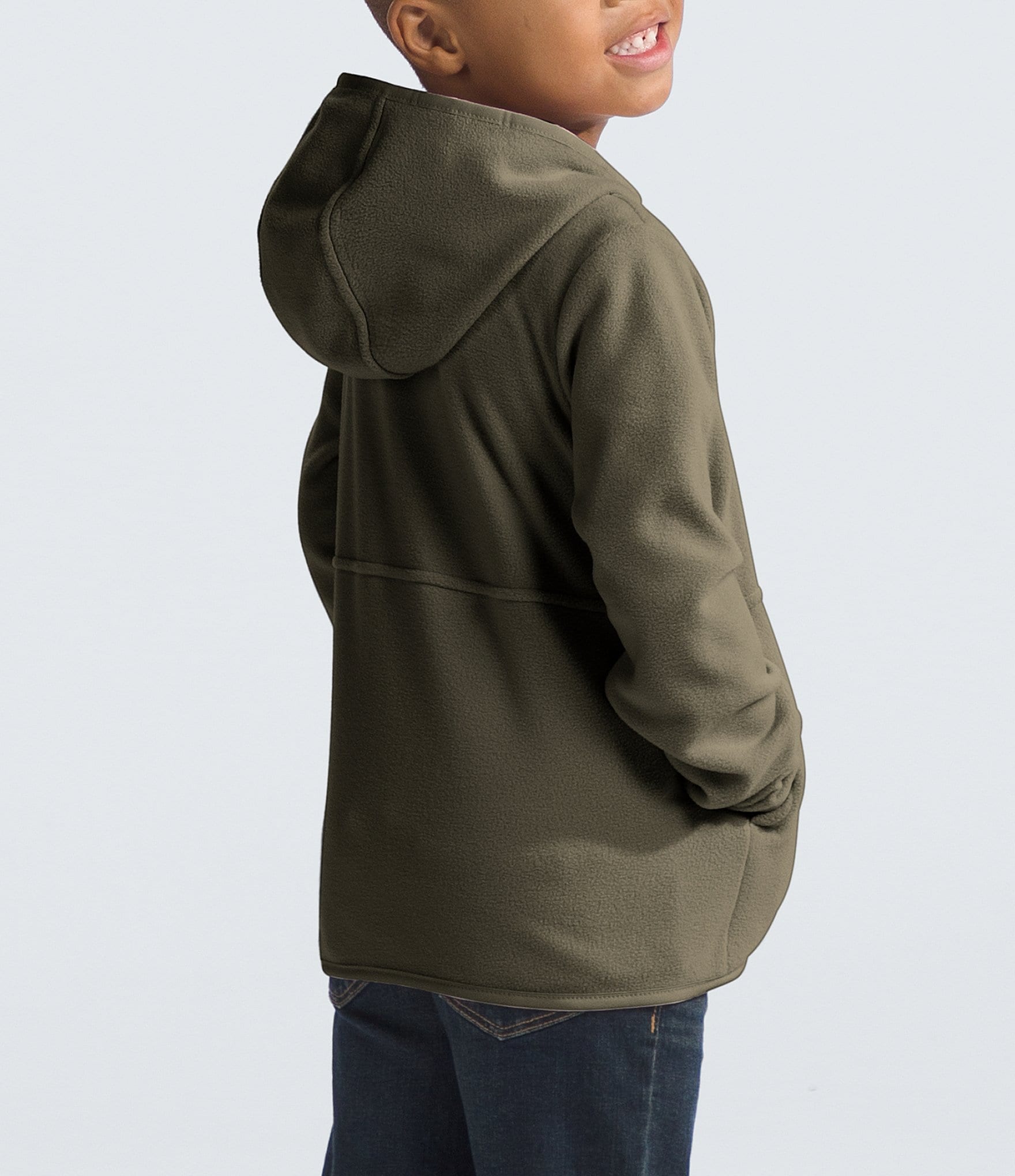 The North Face Little Kids 2T-7 Recycled Fleece Long Sleeve Glacier Full-Zip Hooded Jacket