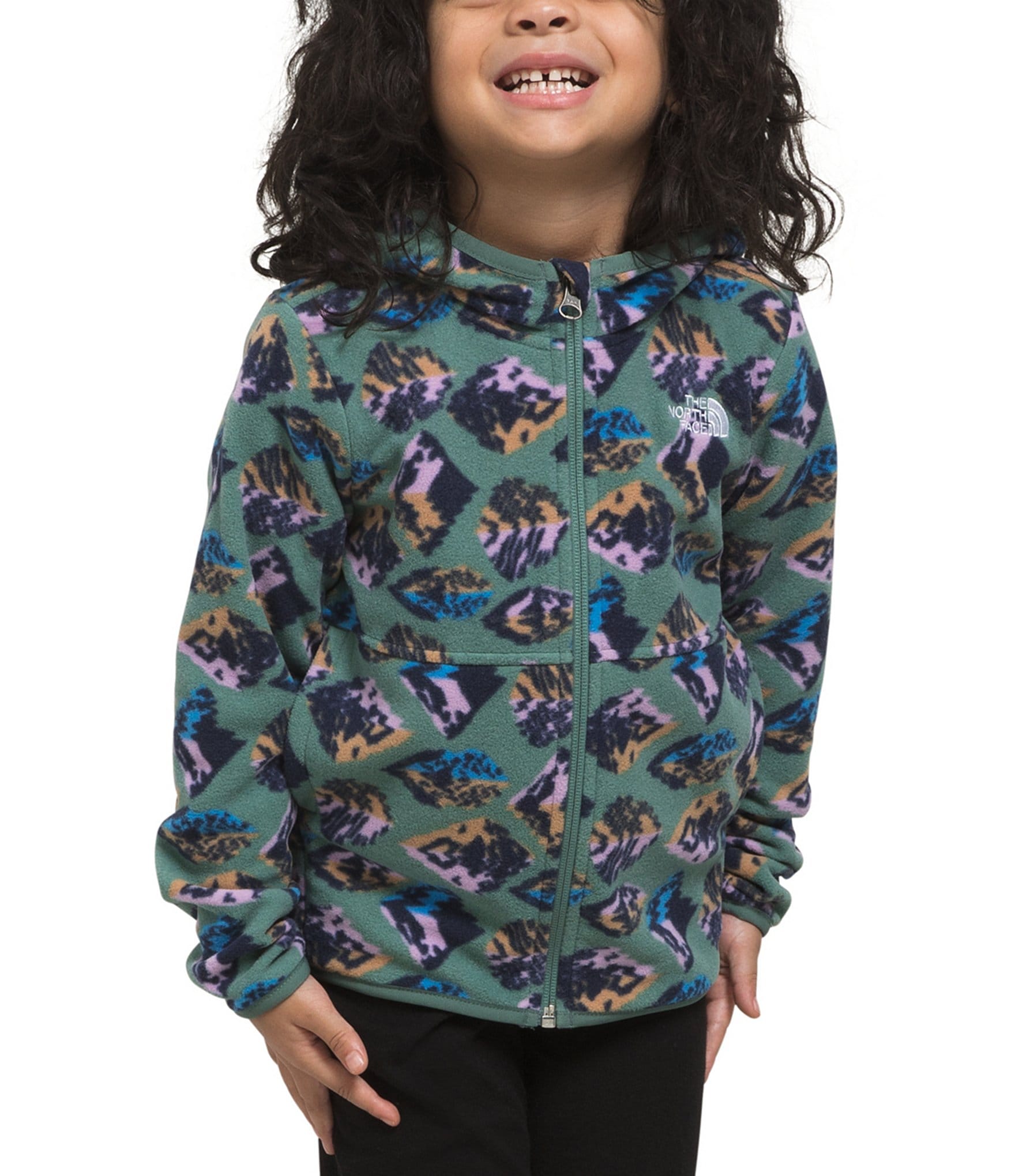 The North Face Little Girls 2T-7 Long Sleeve Glacier Full Zip Hoodie