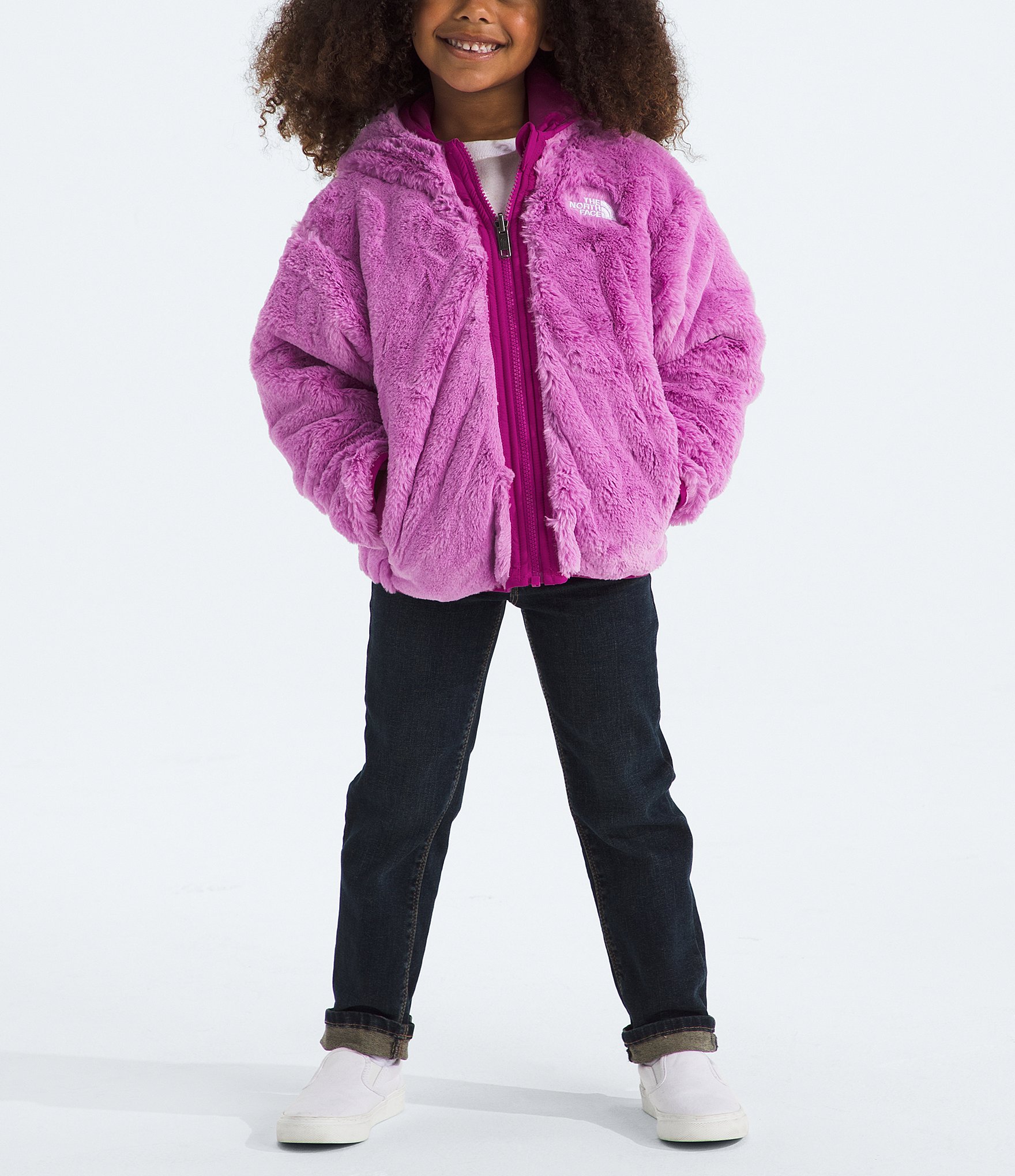 The North Face Little Girls 2T-7 Long Sleeve Reversible Shasta Full-Zip Hooded Jacket