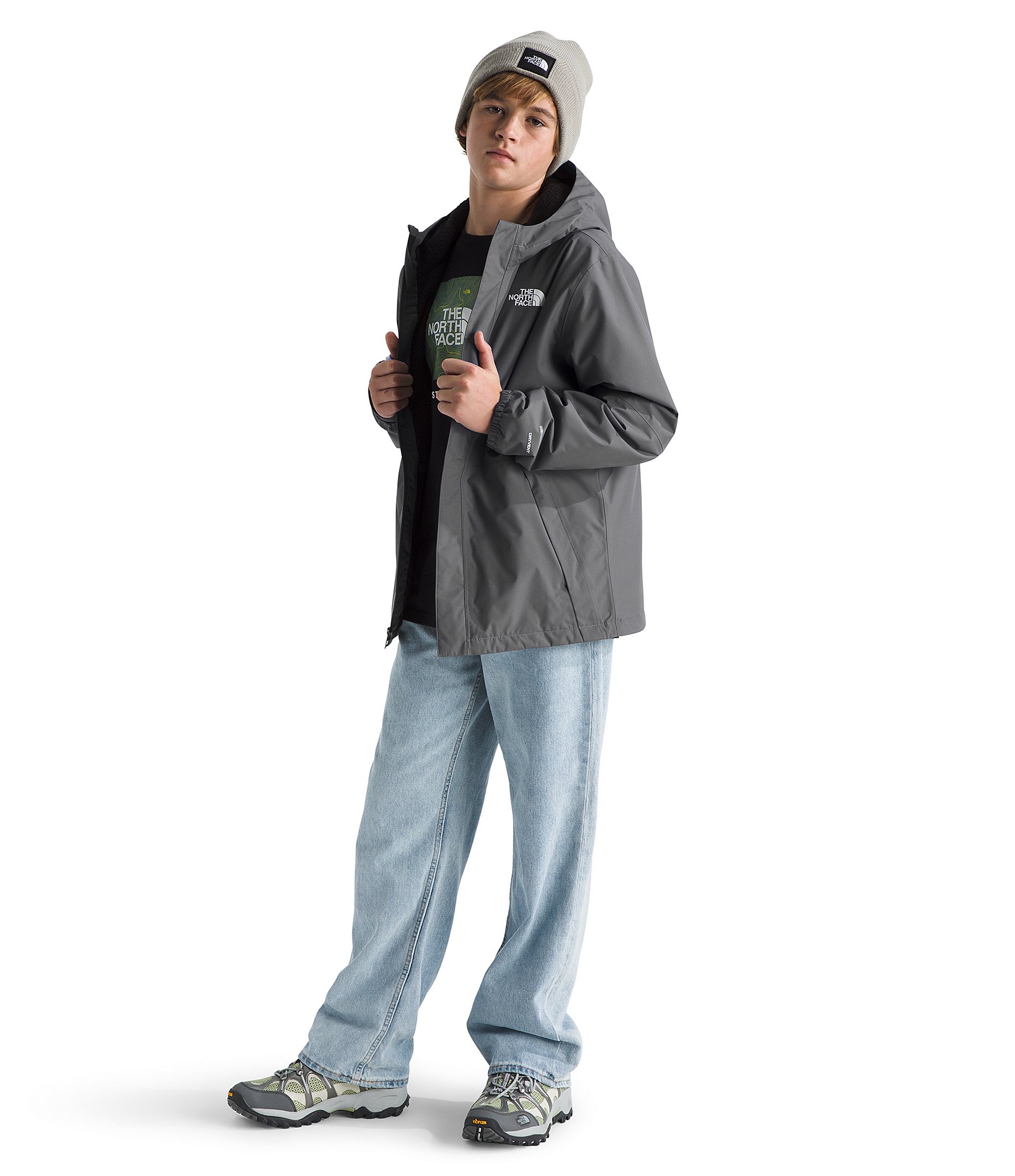 The North Face Little/Big Boys Long-Sleeve Hooded Solid Anatora Rain Jacket