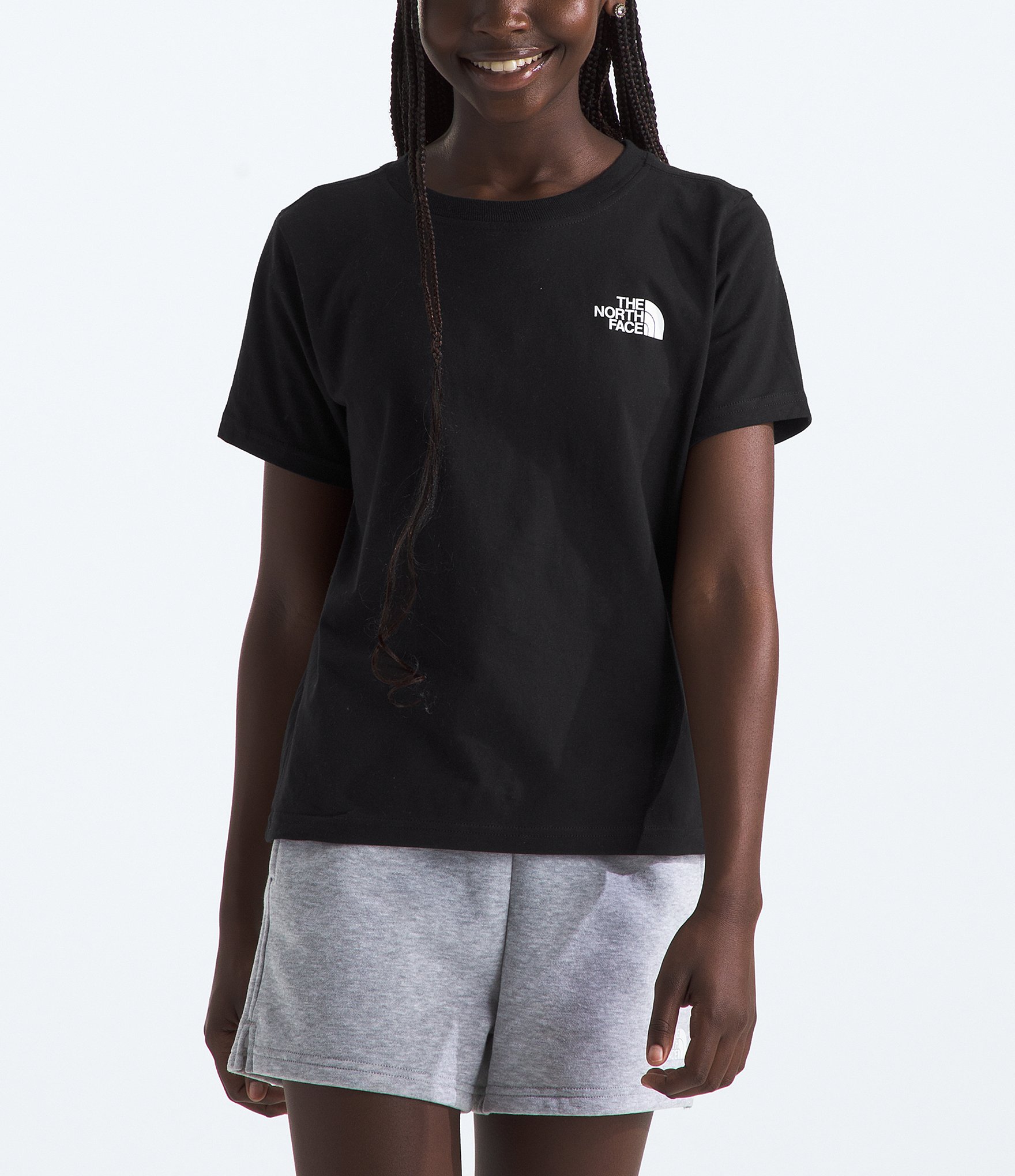 The North Face Little/Big Girls 6-16 Short Sleeve Black Mountain T-Shirt