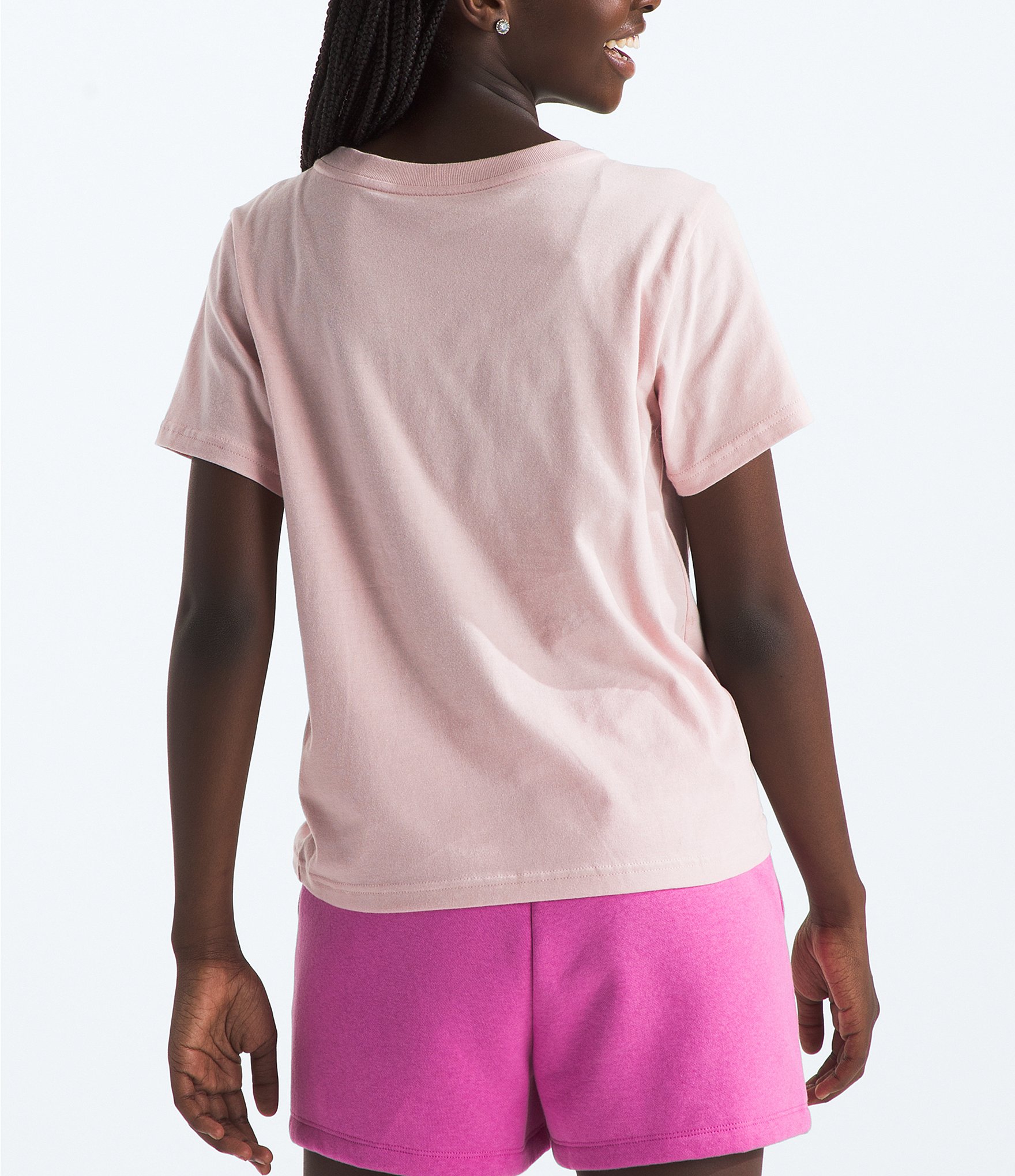 The North Face Little/Big Girls 6-16 Short Sleeve Butterfly Graphic Pink Magic T-Shirt