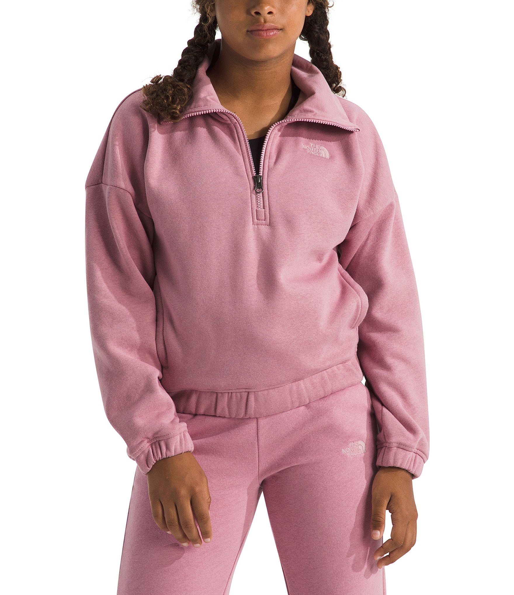 The North Face Little/Big Girls 6-18 Classic and Comfortable Camp Fleece Quarter-Zip Pullover