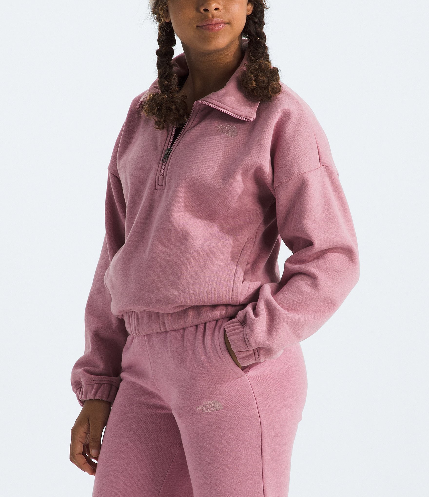 The North Face Little/Big Girls 6-18 Classic and Comfortable Camp Fleece Quarter-Zip Pullover