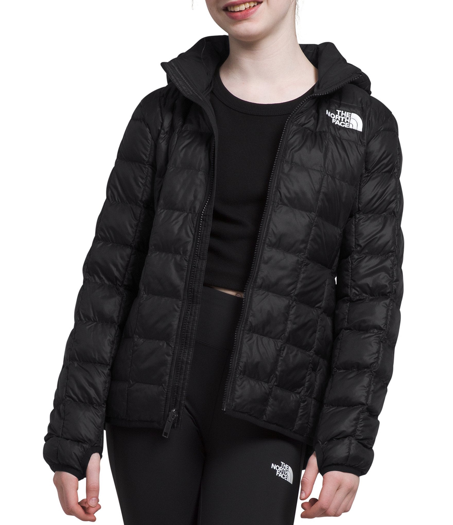The North Face Little/Big Girls 6-20 Long Sleeve Thermoball Hooded ...